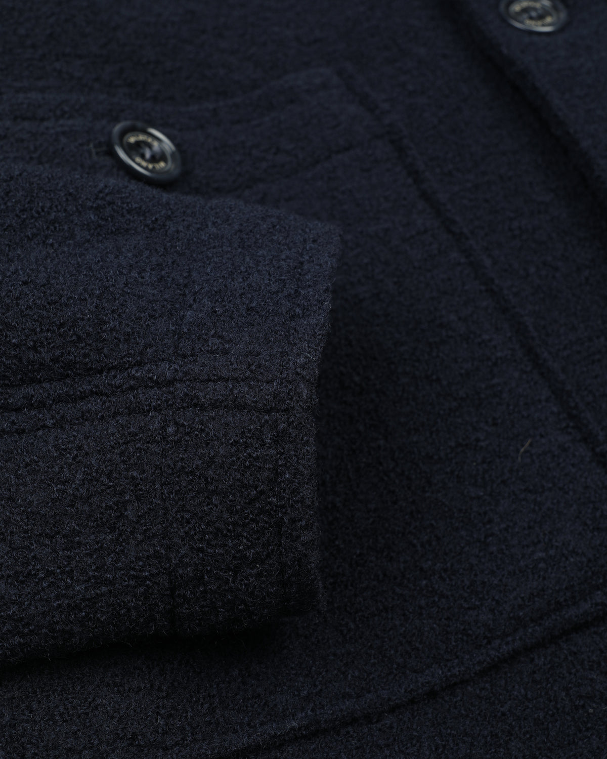 Gil work jacket in lana cotta, sfoderata. Blu - Navy