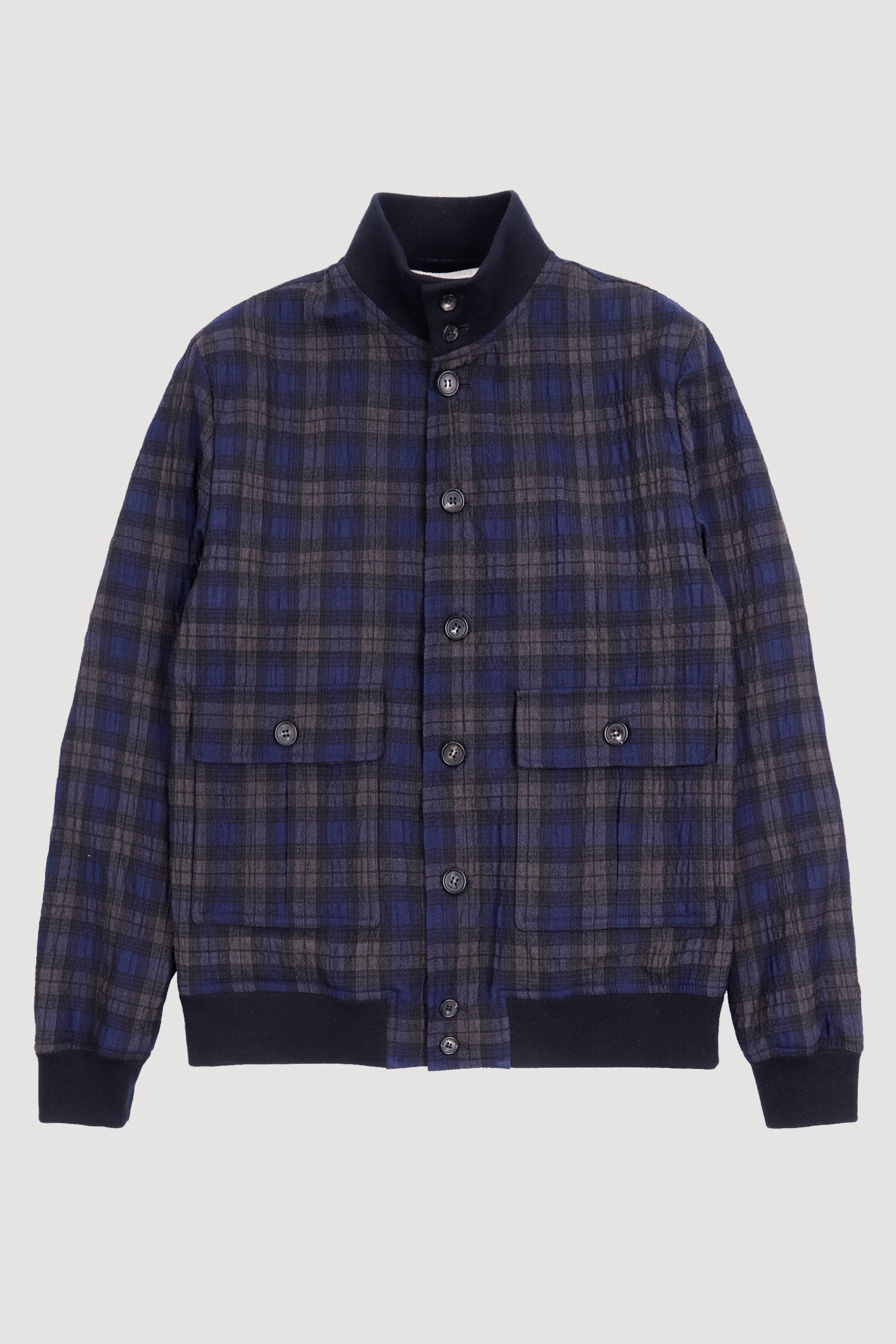Seersucker Valstarino - Navy/brown