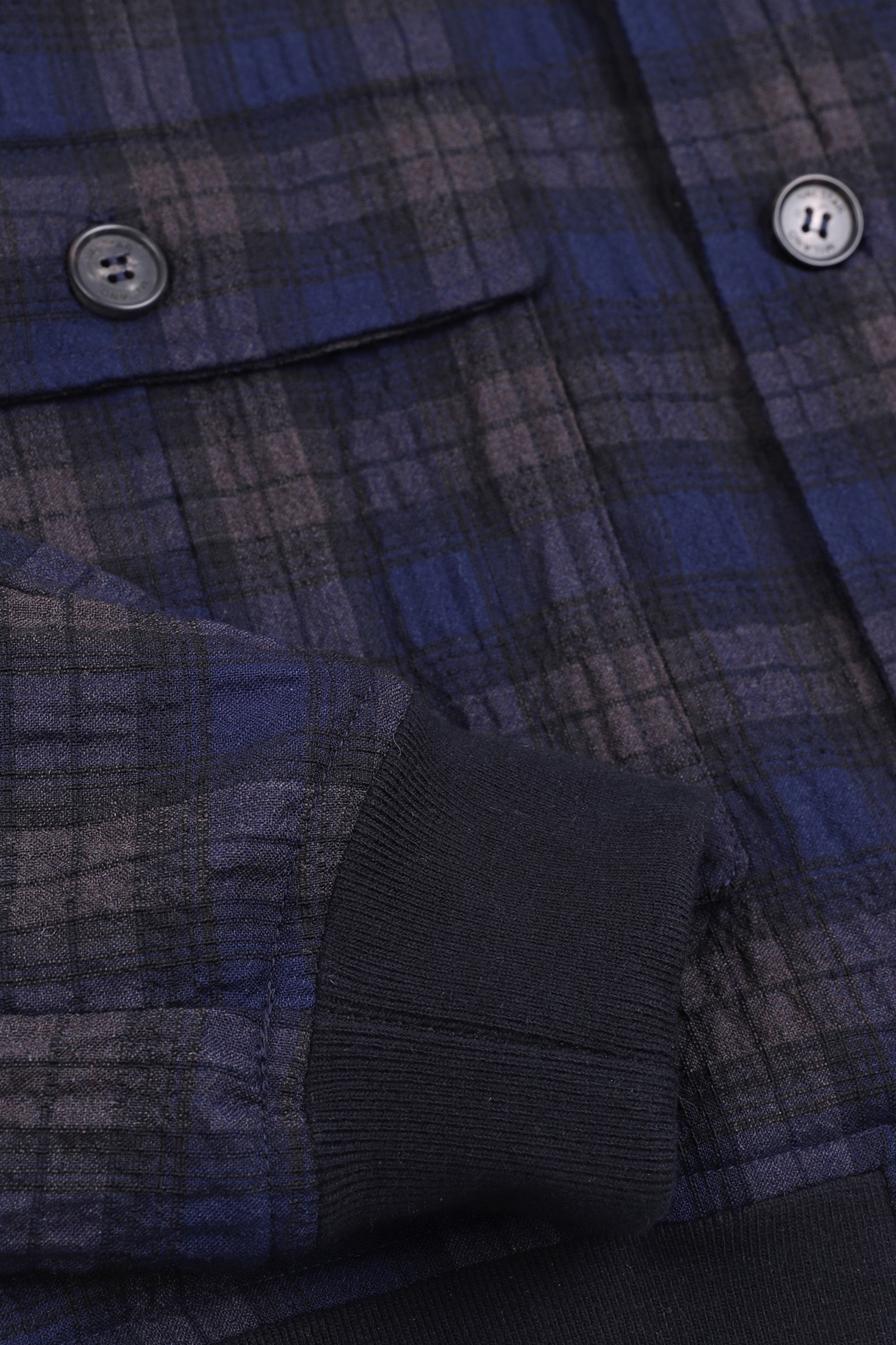 Seersucker Valstarino - Navy/brown