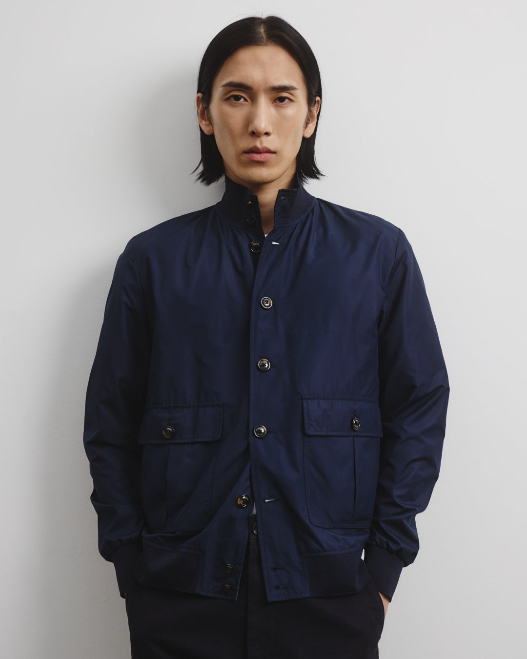 Giubbotto Valstarino Tascabile in microfibra water repellent, foderato. Blu - Navy blue/Salvia