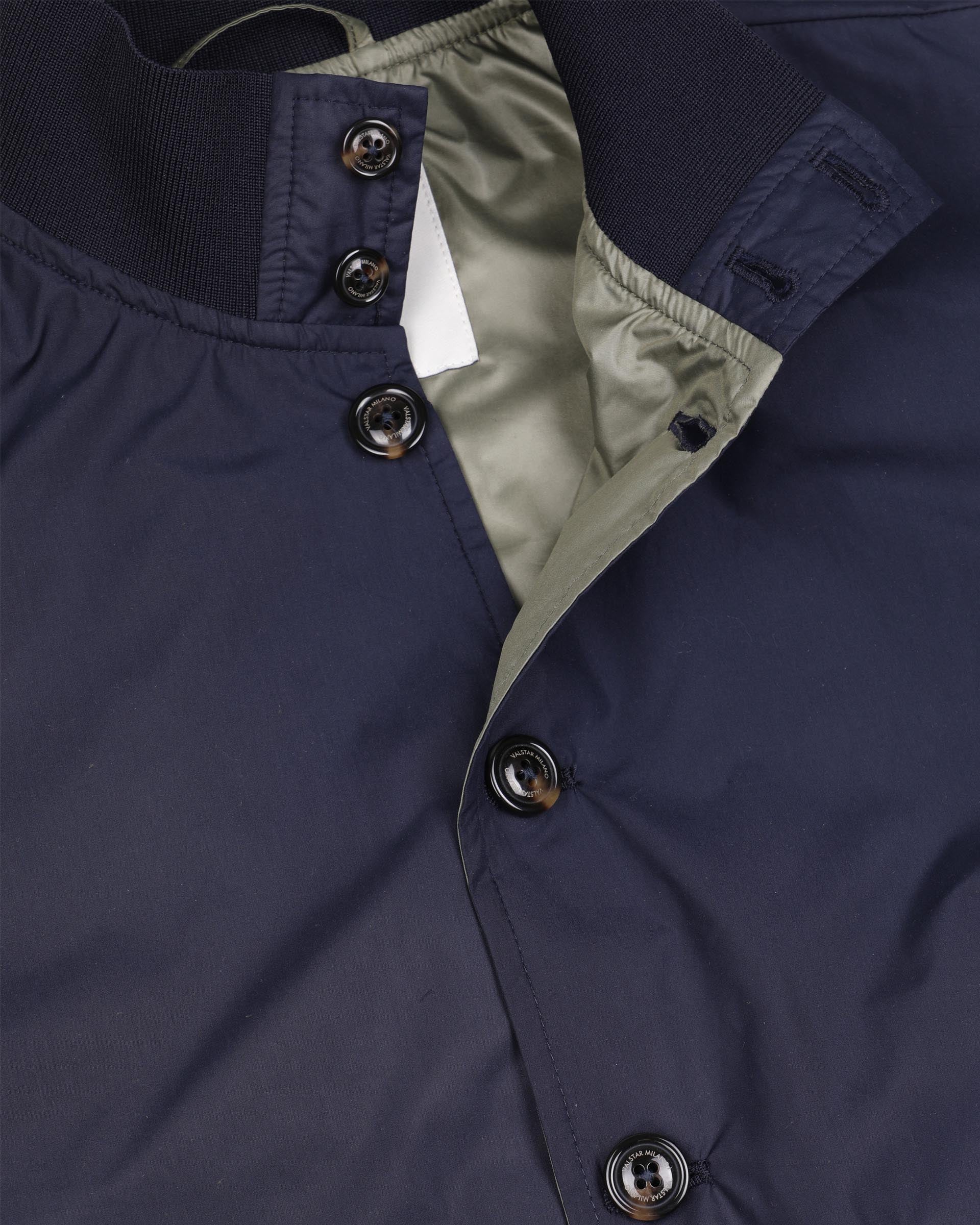 Giubbotto Valstarino Tascabile in microfibra water repellent, foderato. Blu - Navy blue/Salvia