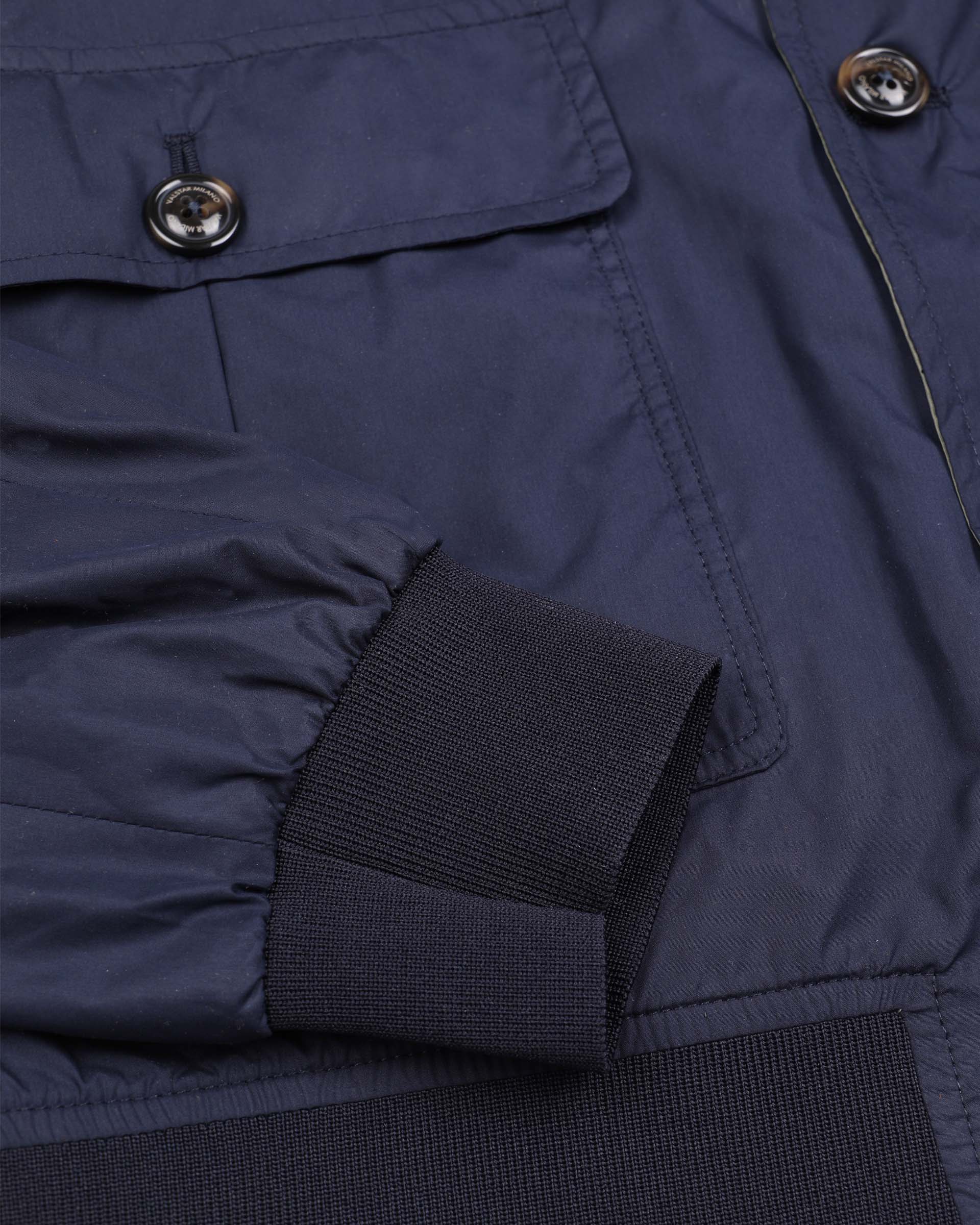 Giubbotto Valstarino Tascabile in microfibra water repellent, foderato. Blu - Navy blue/Salvia