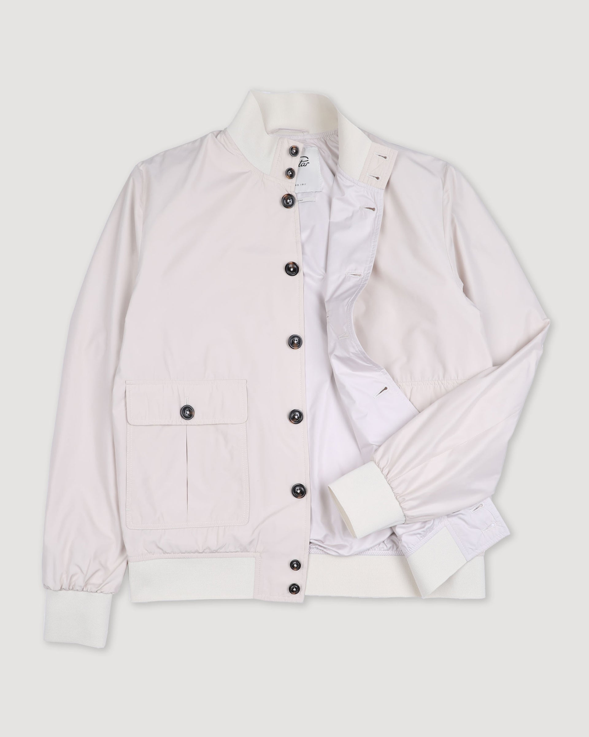 Giubbotto Valstarino Tascabile in microfibra water repellent, foderato. Panna - Latte