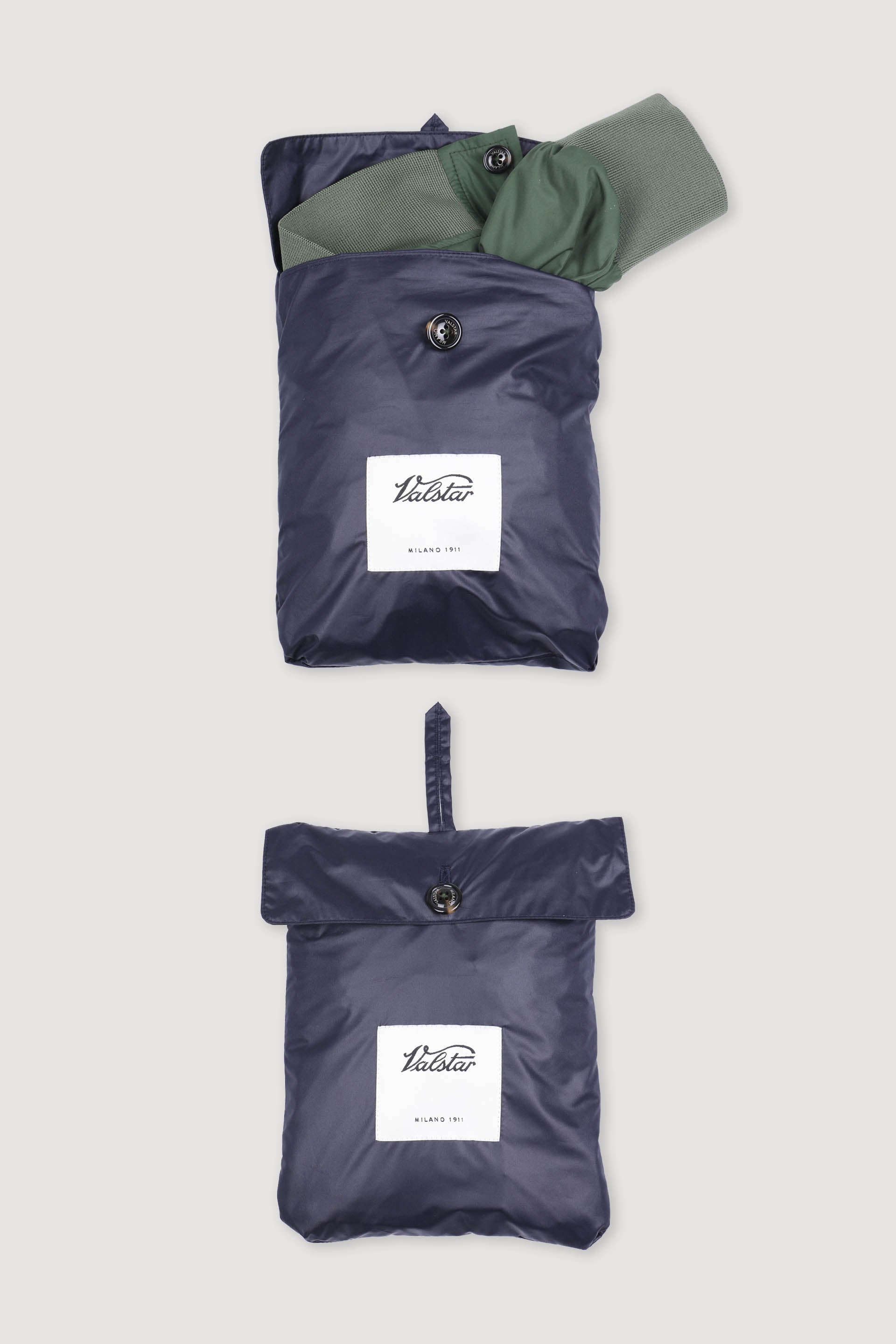 GIUBBOTTO VALSTARINO TASCABILE, FODERATO, TESSUTO OPACO WR ULTRALEGGERO - Military green