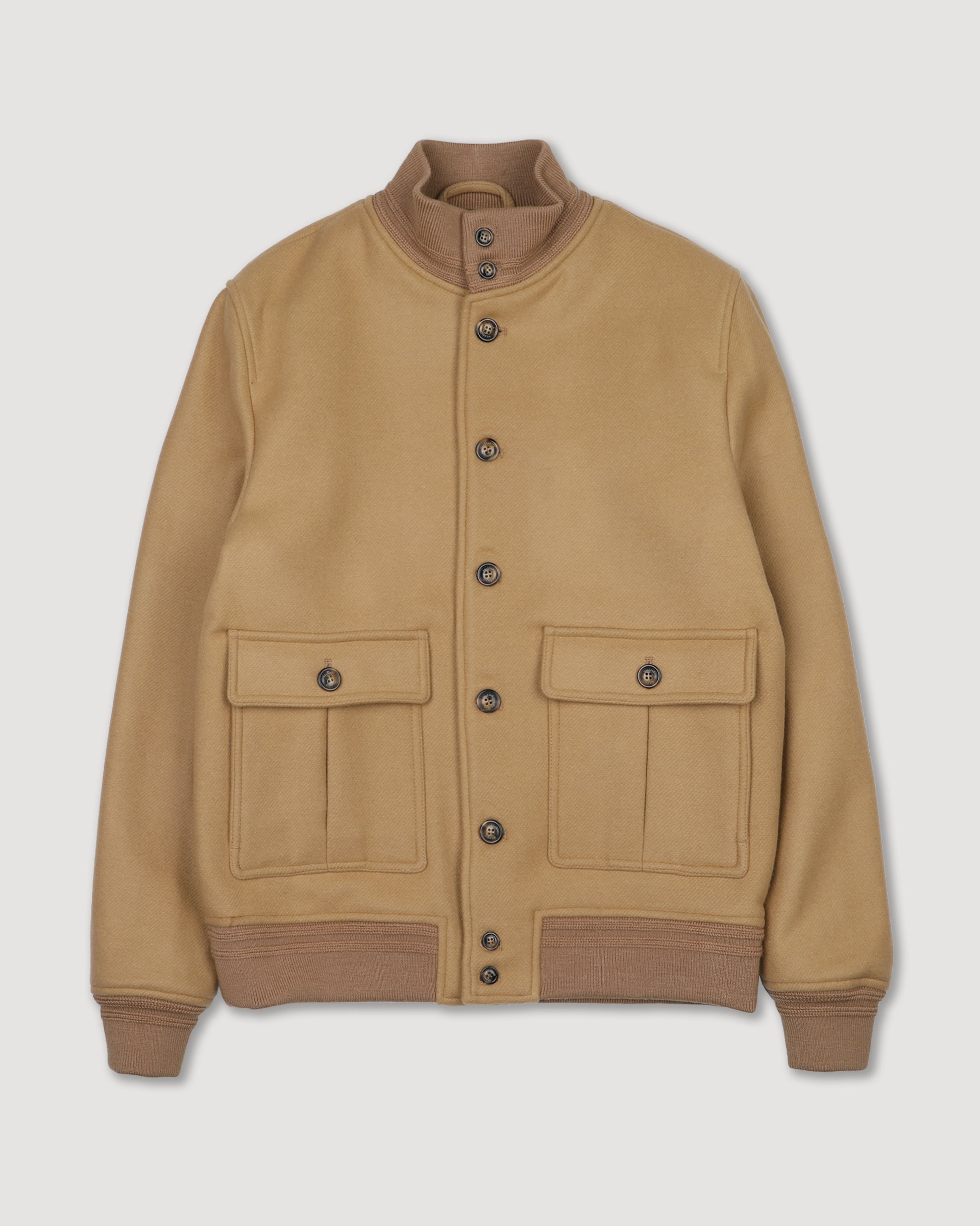 Giubbotto Valstarino in panno di pura lana vergine, foderato. Beige - Camel