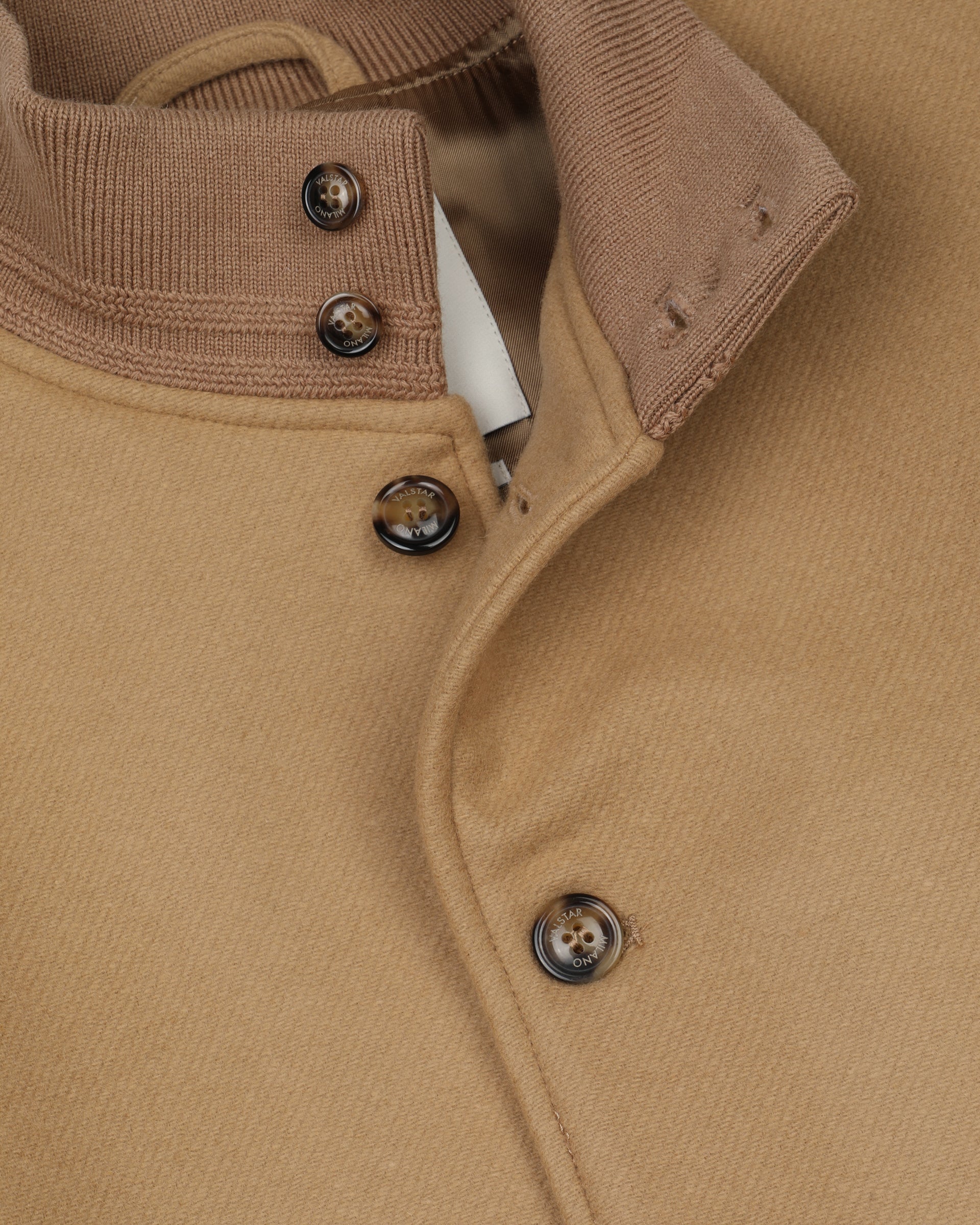 Giubbotto Valstarino in panno di pura lana vergine, foderato. Beige - Camel
