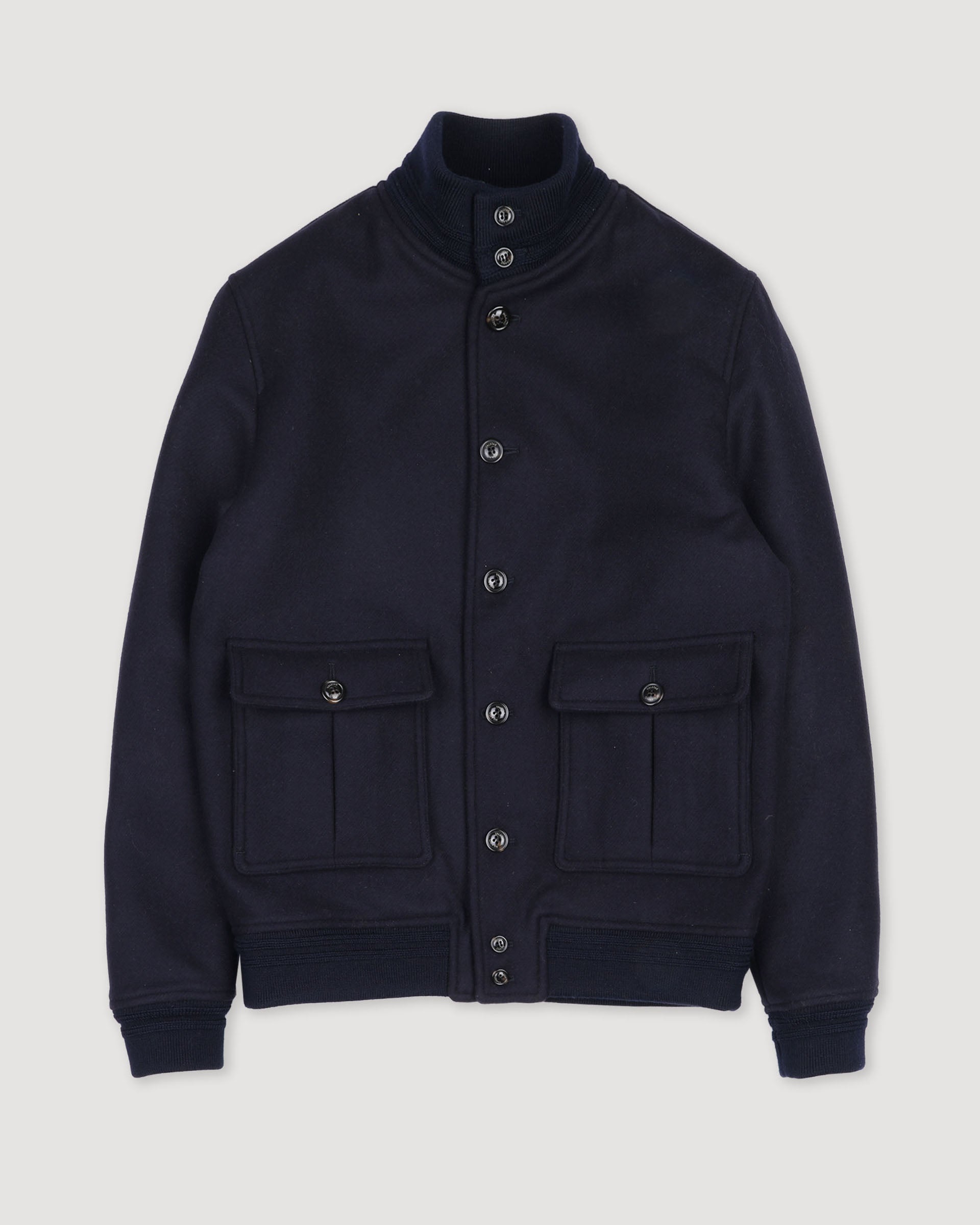 Giubbotto Valstarino in panno di pura lana vergine, foderato. Blu - Navy
