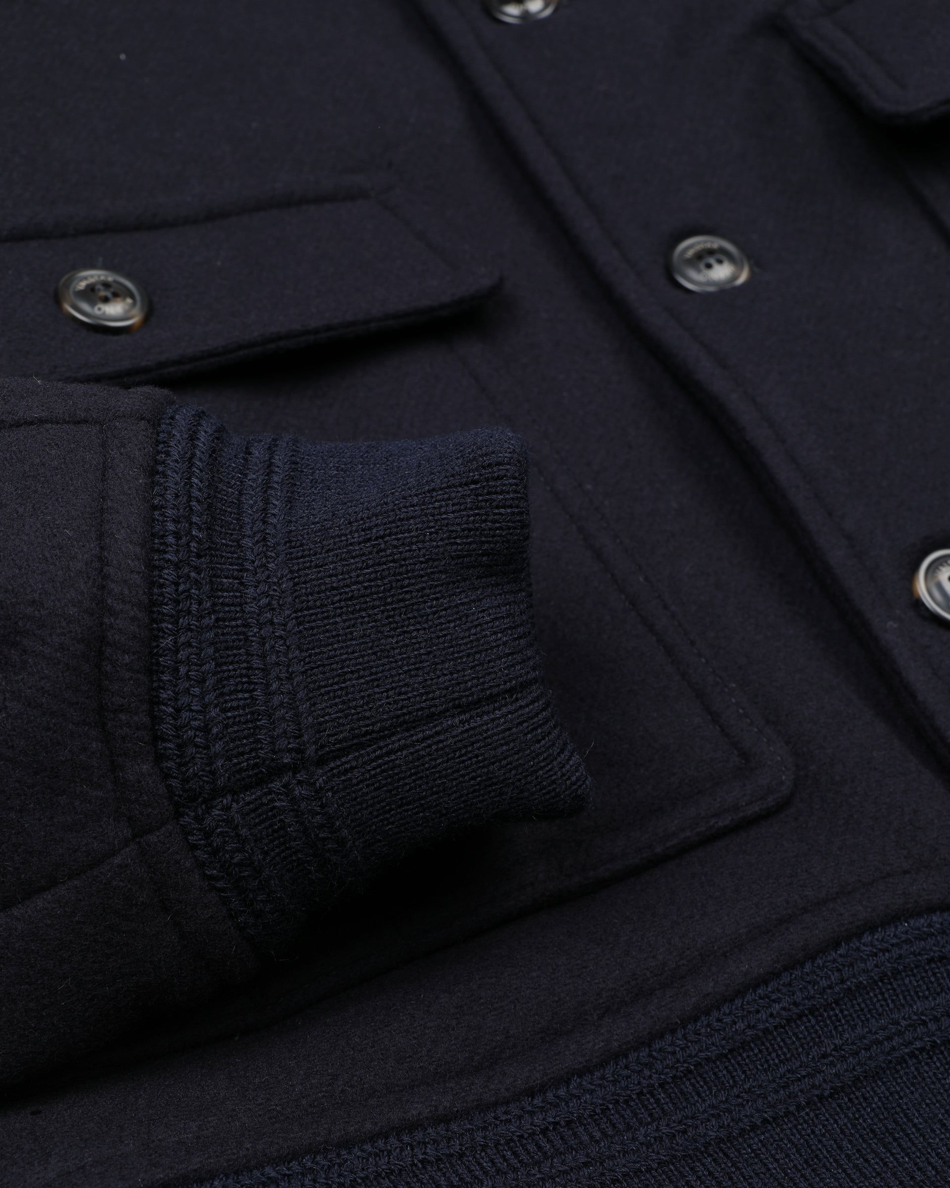 Giubbotto Valstarino in panno di pura lana vergine, foderato. Blu - Navy