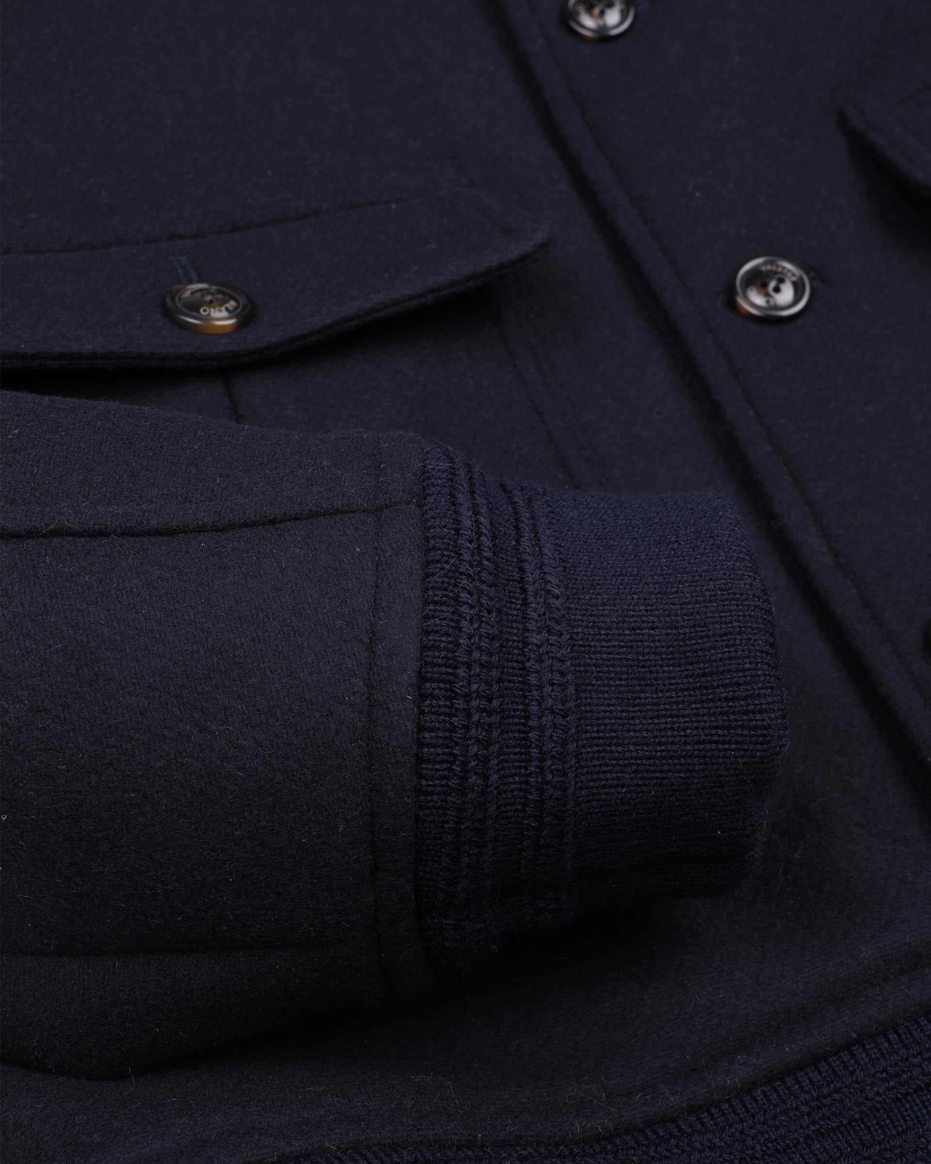 Giubbotto Valstarino in panno di pura lana vergine, foderato. Blu - Navy