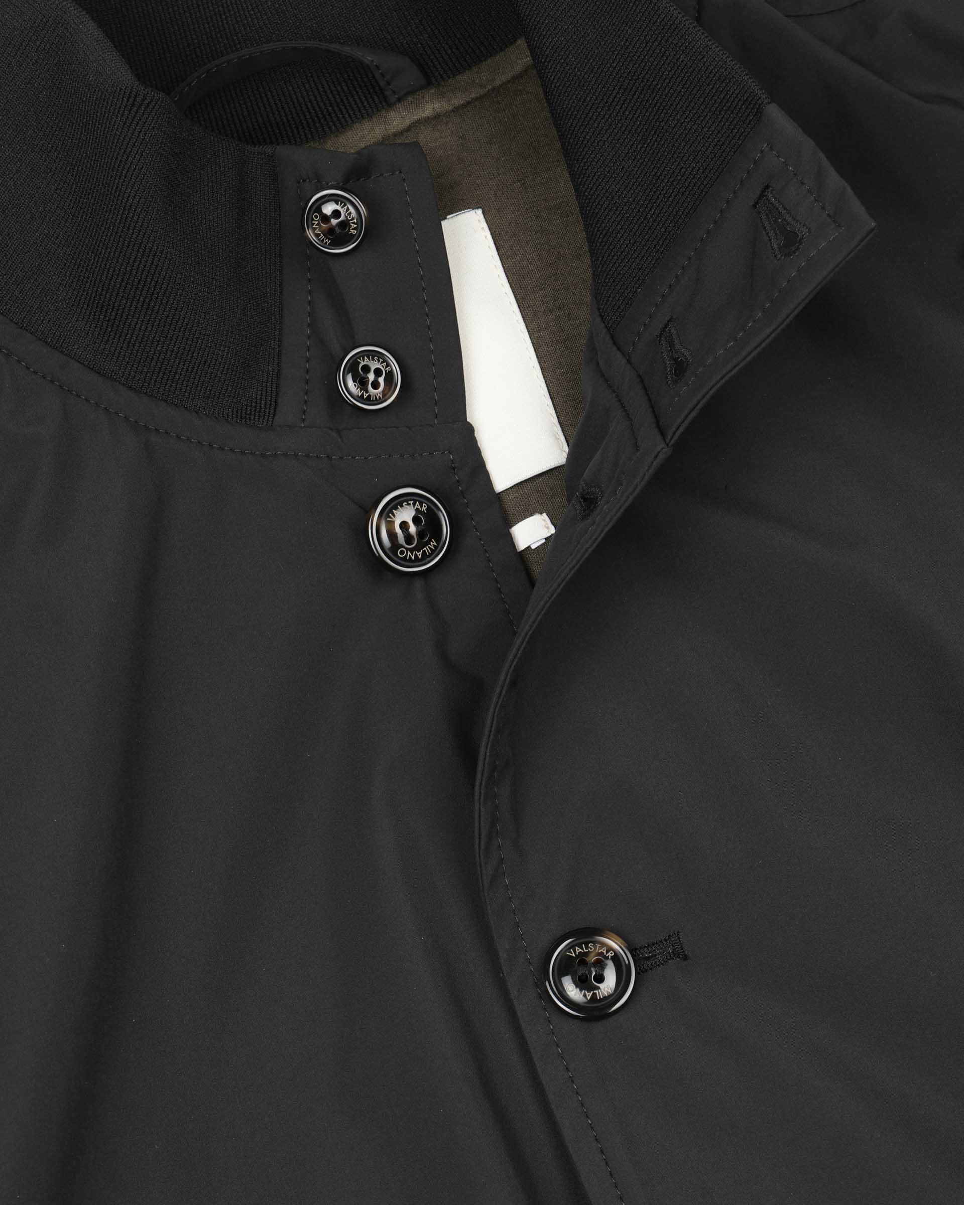 Giubbotto Valstarino Tascabile in microfibra water-proof, foderato. Nero - Black