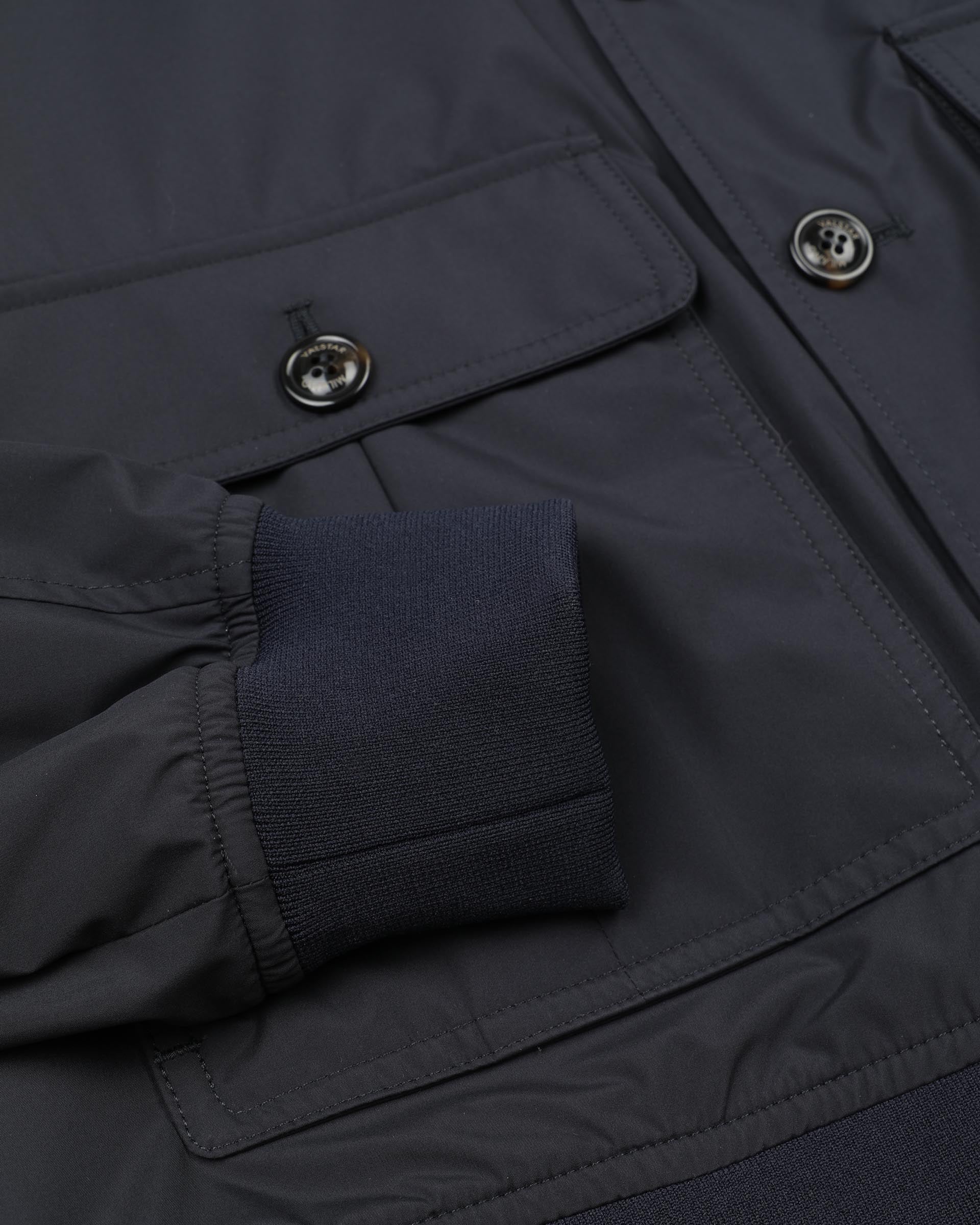 Giubbotto Valstarino Tascabile in microfibra water-proof, foderato. Blu - Navy