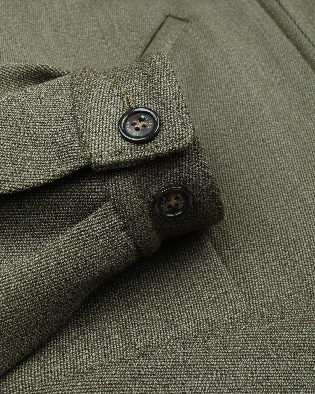 Giubbotto bomber Stan in tessuto cover inglese in pura lana, foderato. Verde - Militare