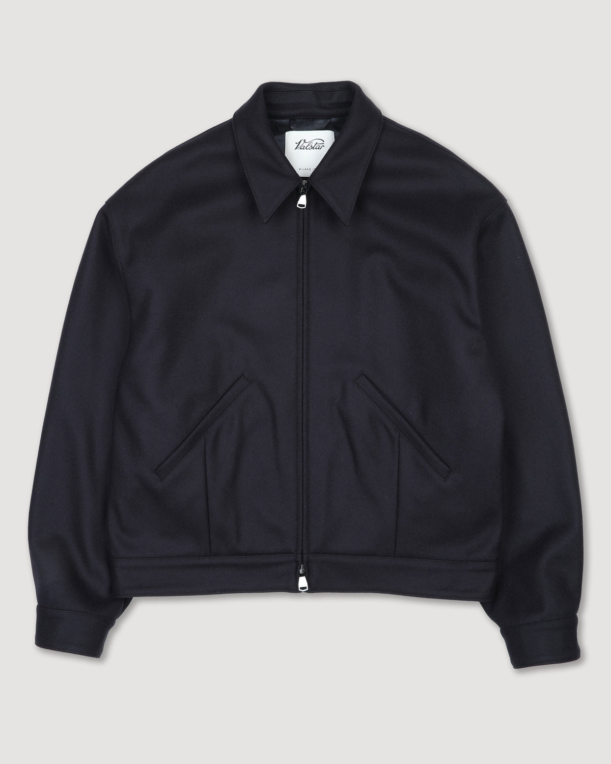 Giubbotto bomber Stan in panno di misto lana, foderato. Blu - Navy