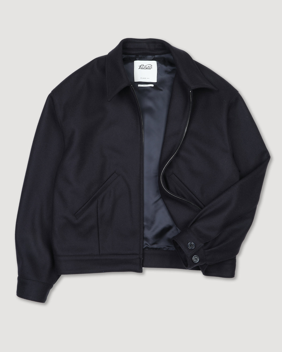 Giubbotto bomber Stan in panno di misto lana, foderato. Blu - Navy