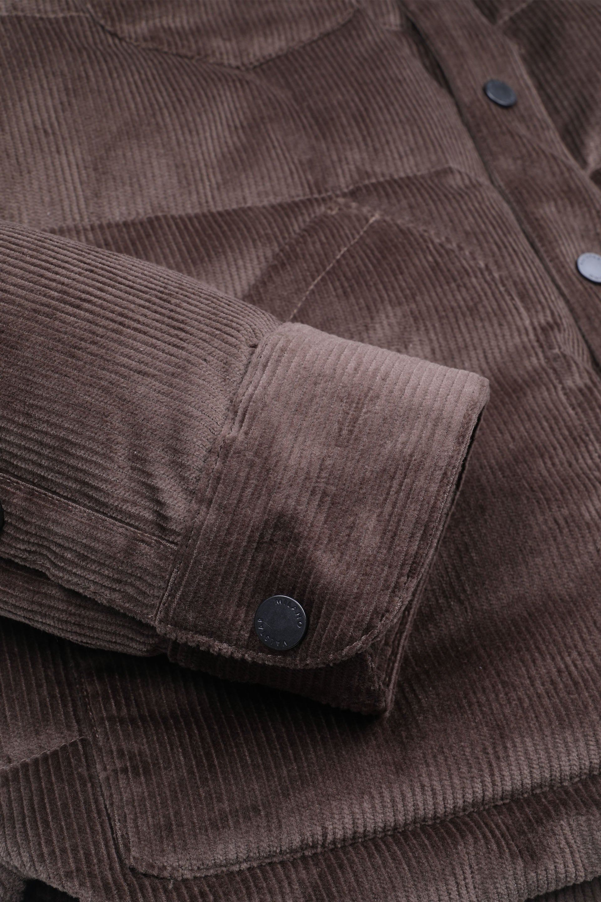 OVERSHIRT BUFFALO, IMBOTTITA PIUMA, VELLUTO STRETCH - Fungo