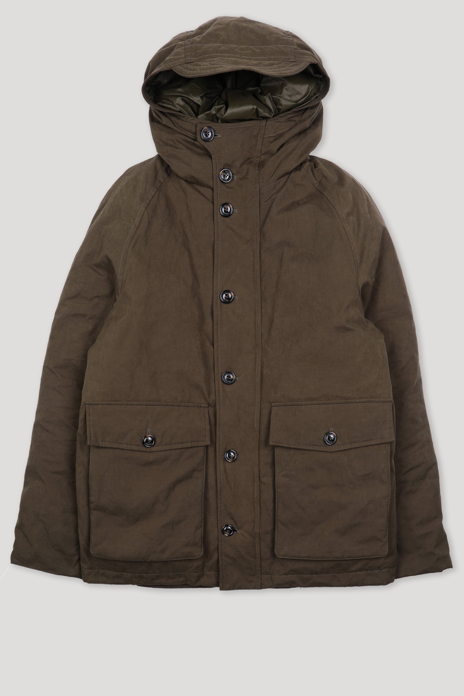 GIUBBOTTO LIAM CON CAPPUCCIO , IMBOTTITO PIUMA, NYLON/COTONE WR - Testuggine