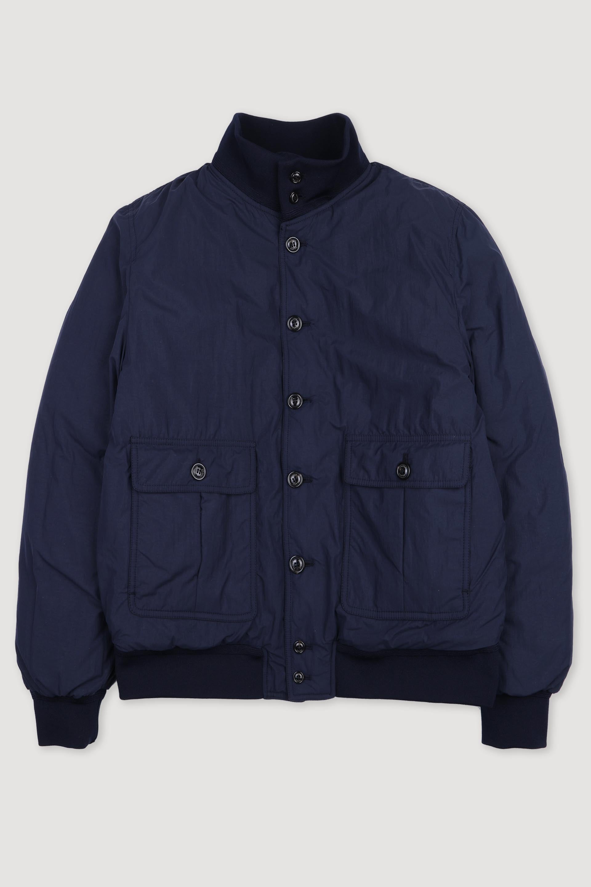 Giubbotto Valstarino in tessuto tecnico water repellent imbottito in piuma. Blu - Navy