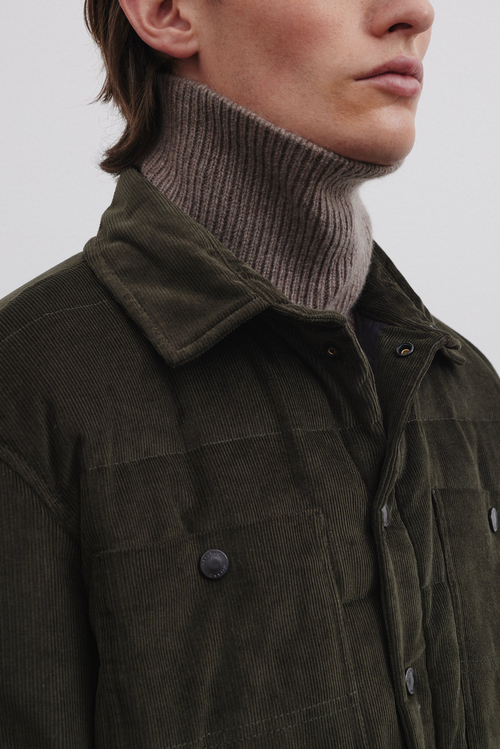 MATT OVERSHIRT , IMBOTTITA PIUMA, VELLUTO - Frantoio