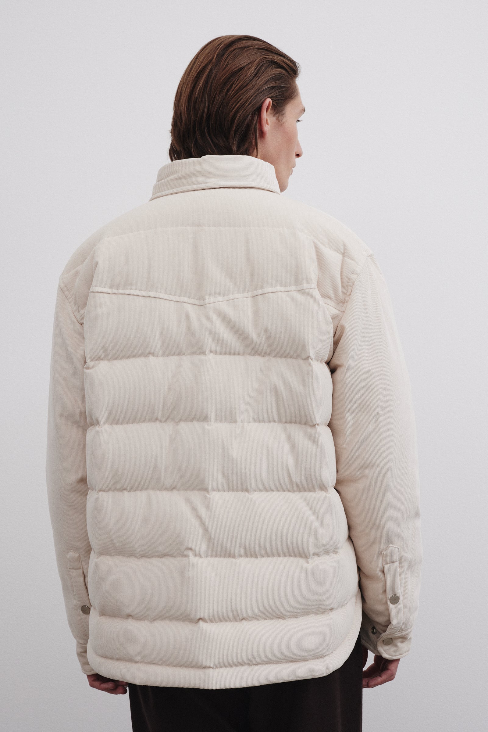 MATT OVERSHIRT , IMBOTTITA PIUMA, VELLUTO - Dust