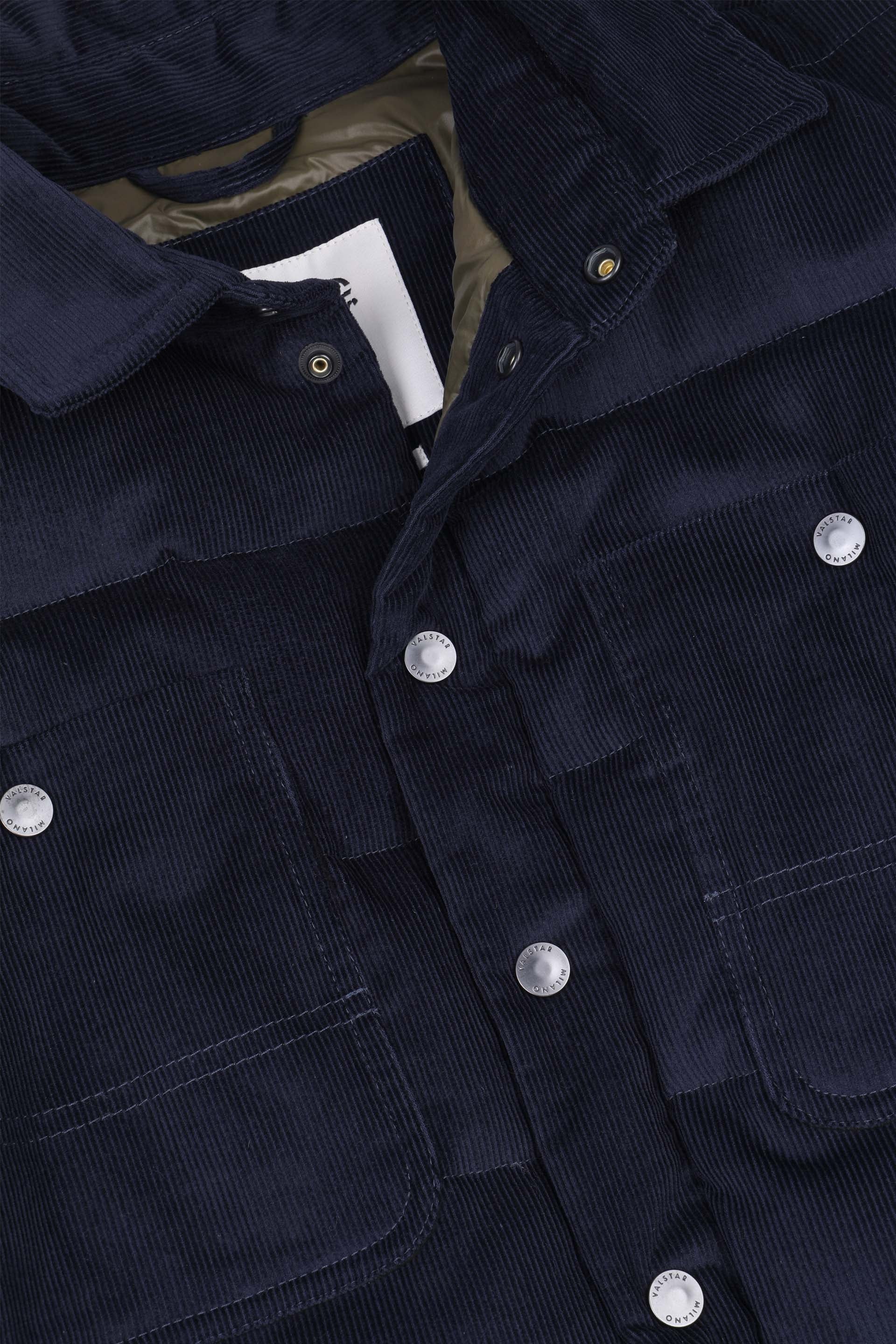 MATT OVERSHIRT , IMBOTTITA PIUMA, VELLUTO - Navy blue