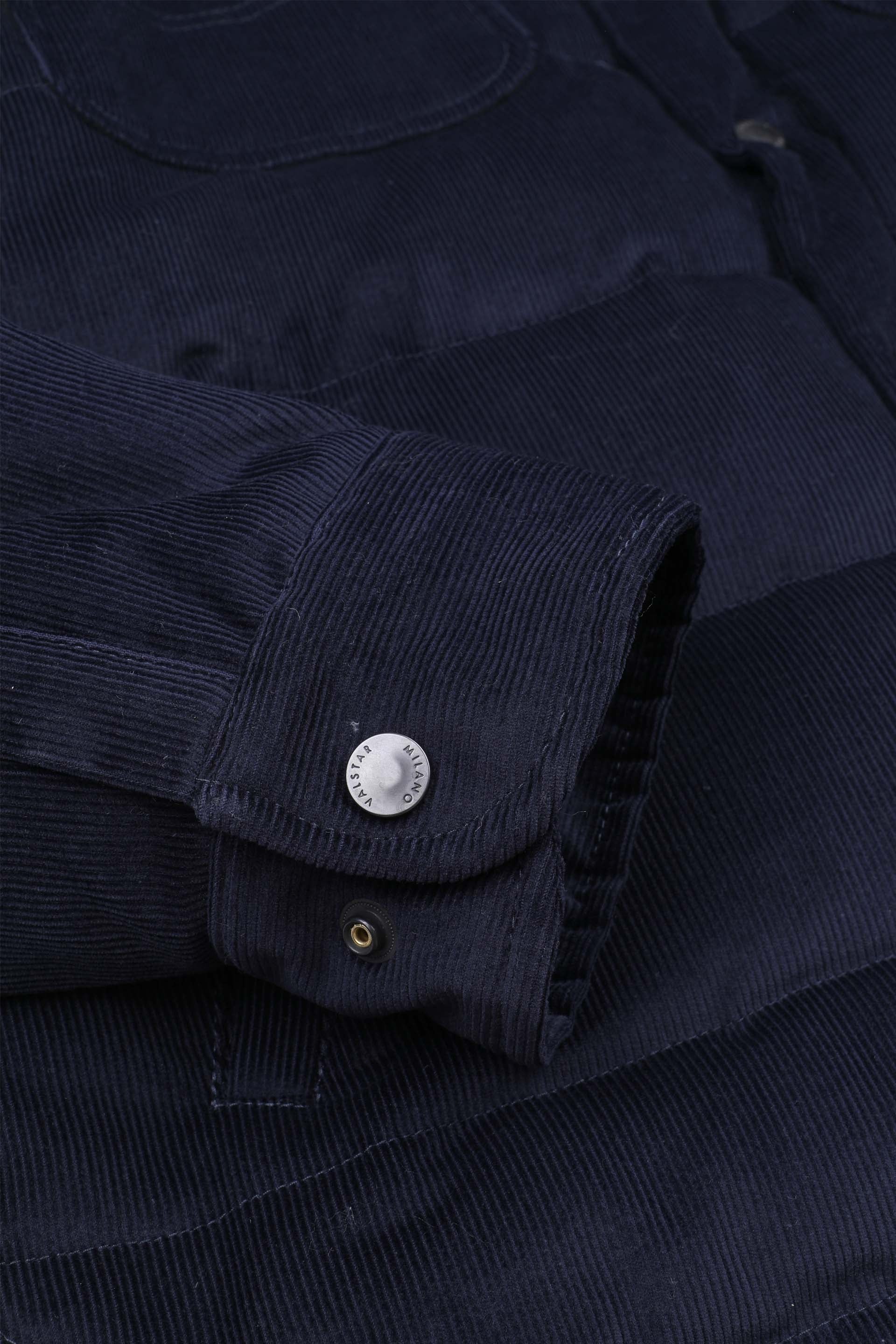 MATT OVERSHIRT , IMBOTTITA PIUMA, VELLUTO - Navy blue