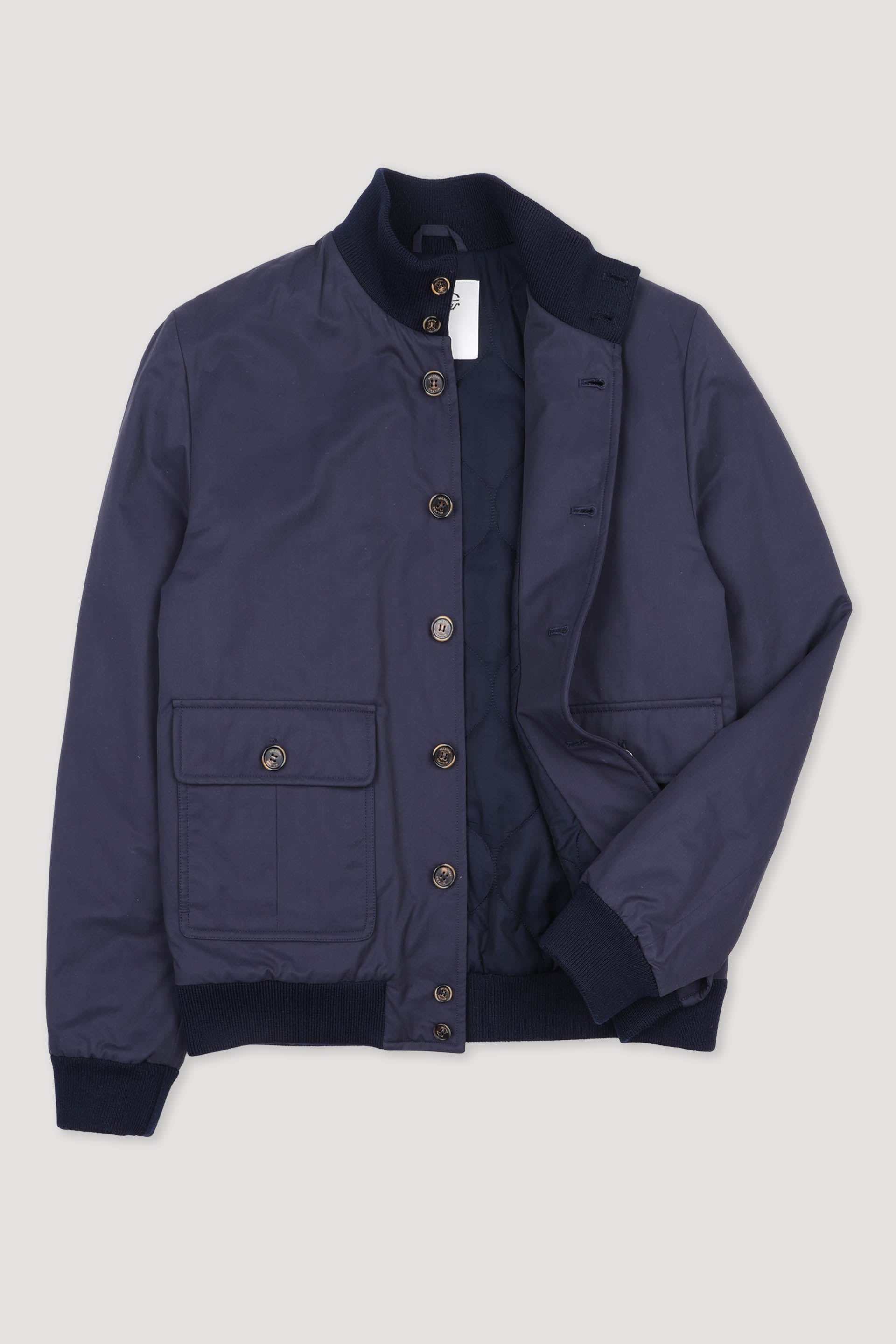 GIUBBOTTO VALSTARINO IMBOTTITO, TESSUTO COTONE WATER REPELLENT - Navy blue