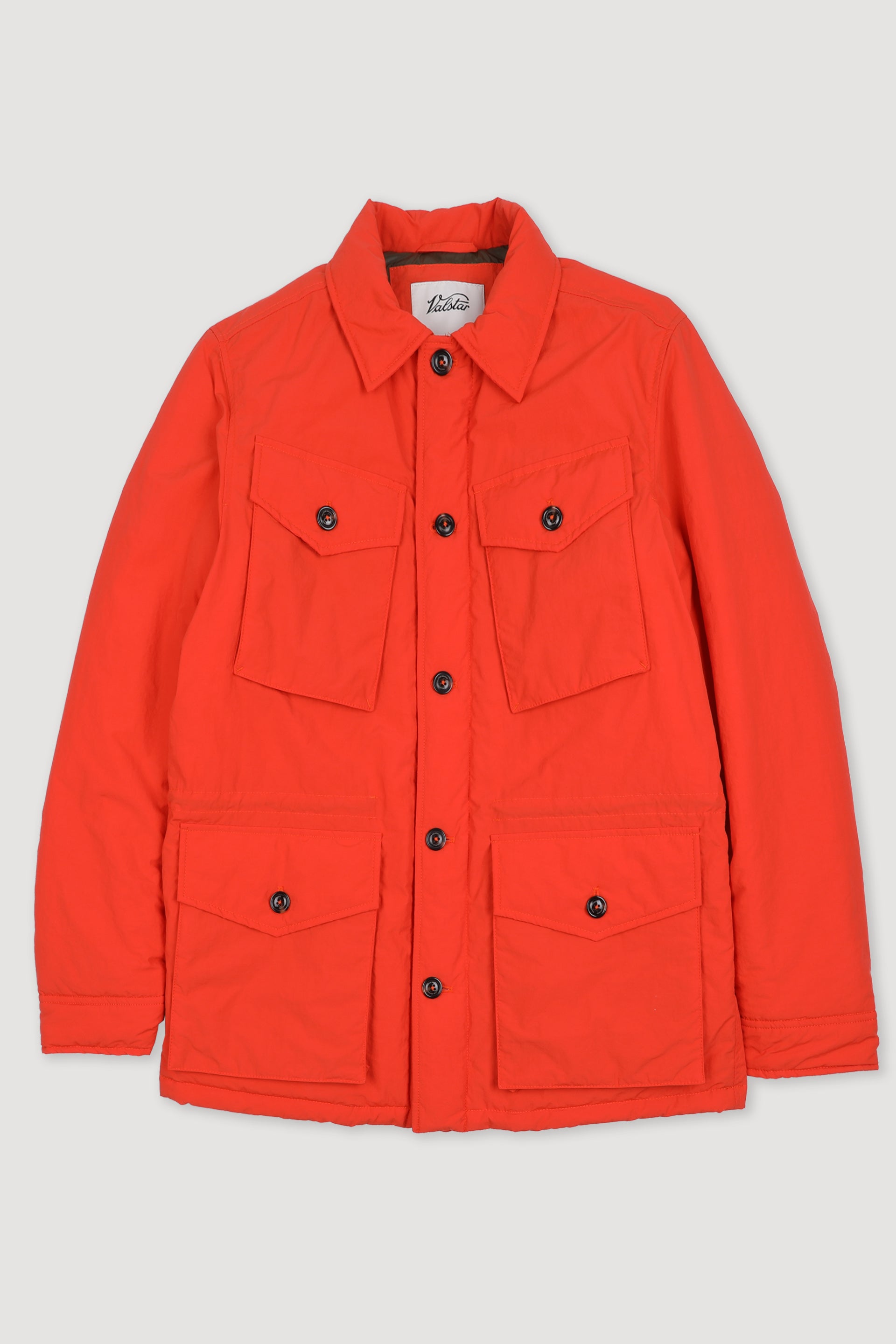 Field jacket in tessuto di misto nylon/cotone water repellent, imbottito. Arancione - Orange juice