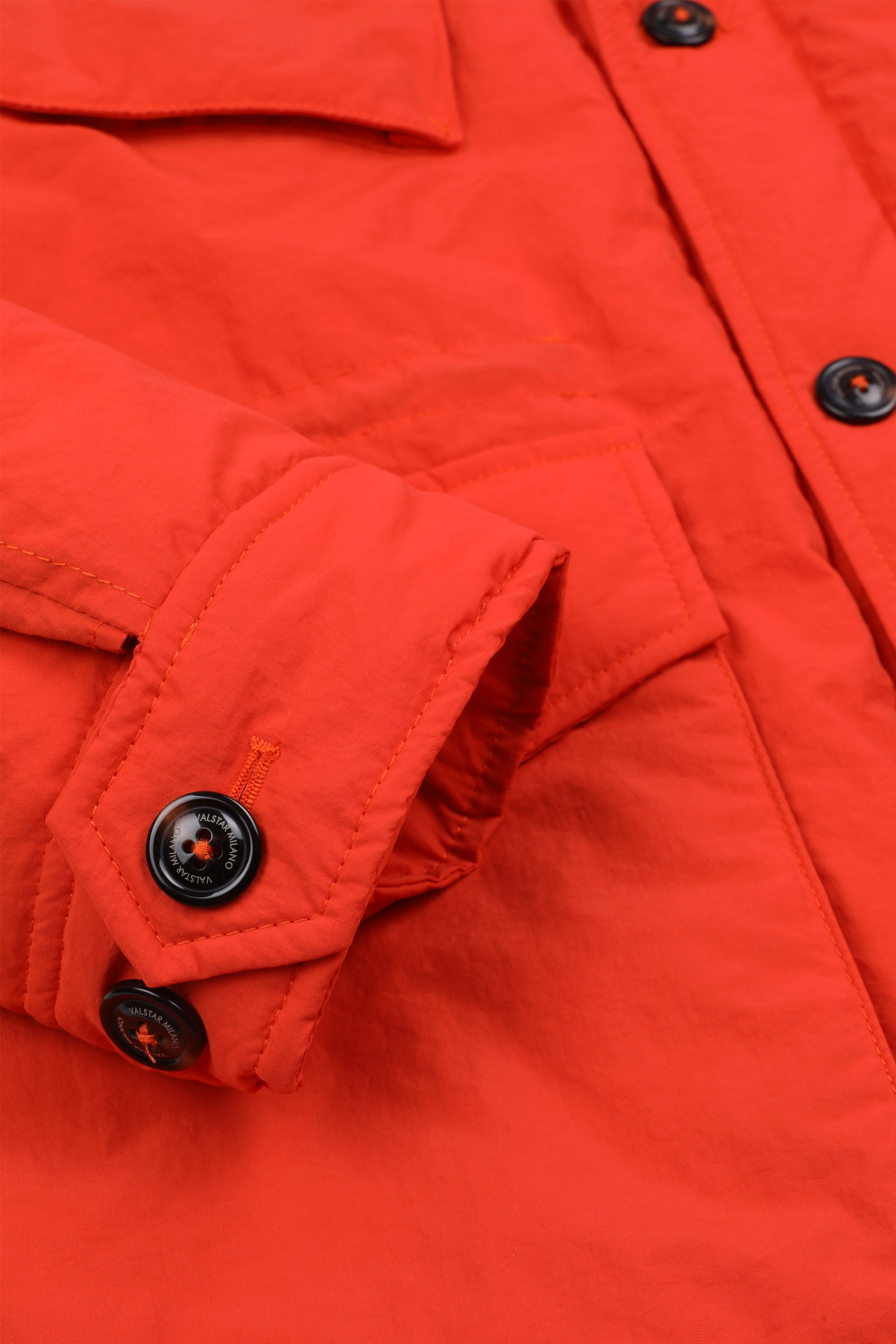 Field jacket in tessuto di misto nylon/cotone water repellent, imbottito. Arancione - Orange juice