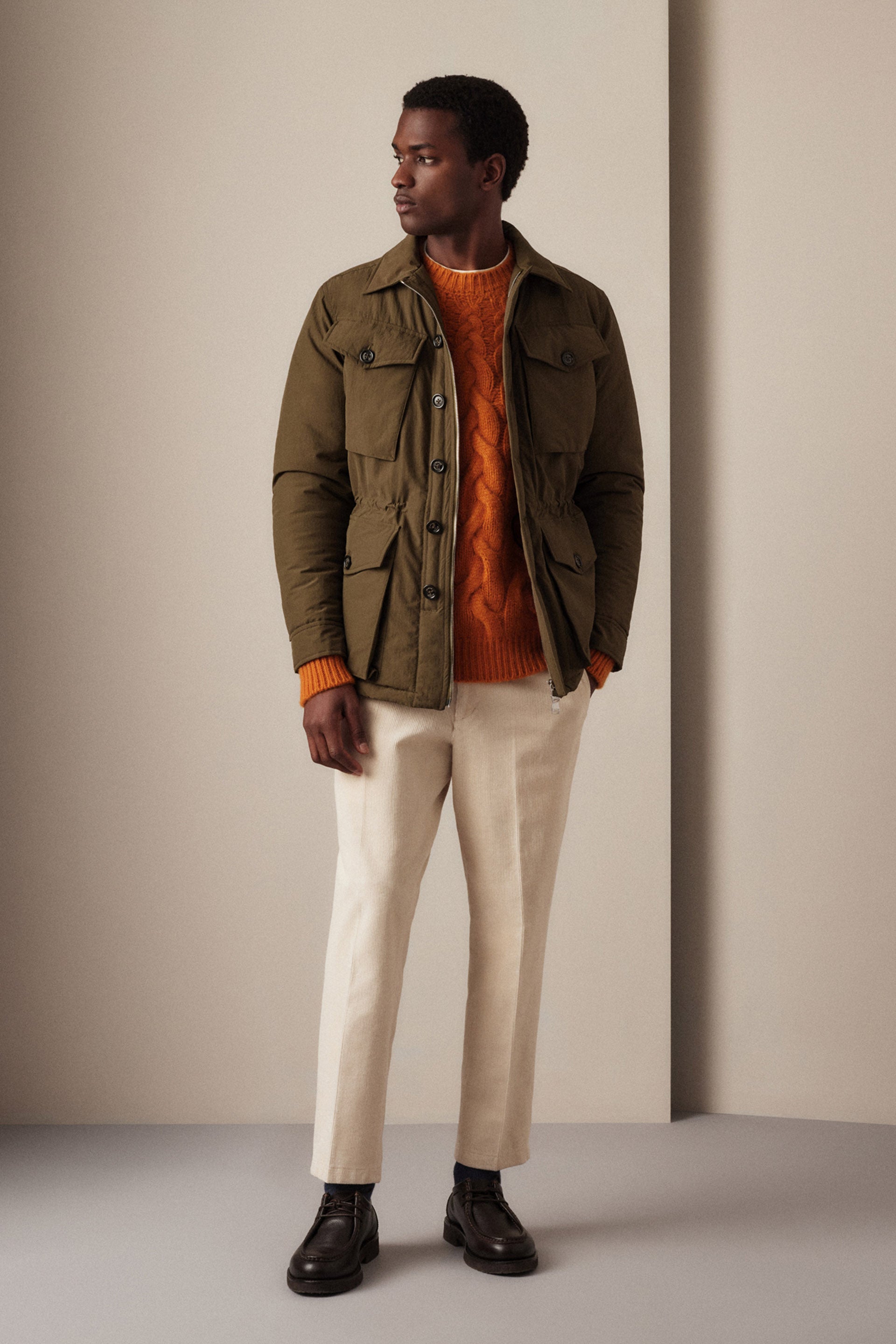FIELD JACKET, IMBOTTITA, NYLON/COTONE WR - Ficus