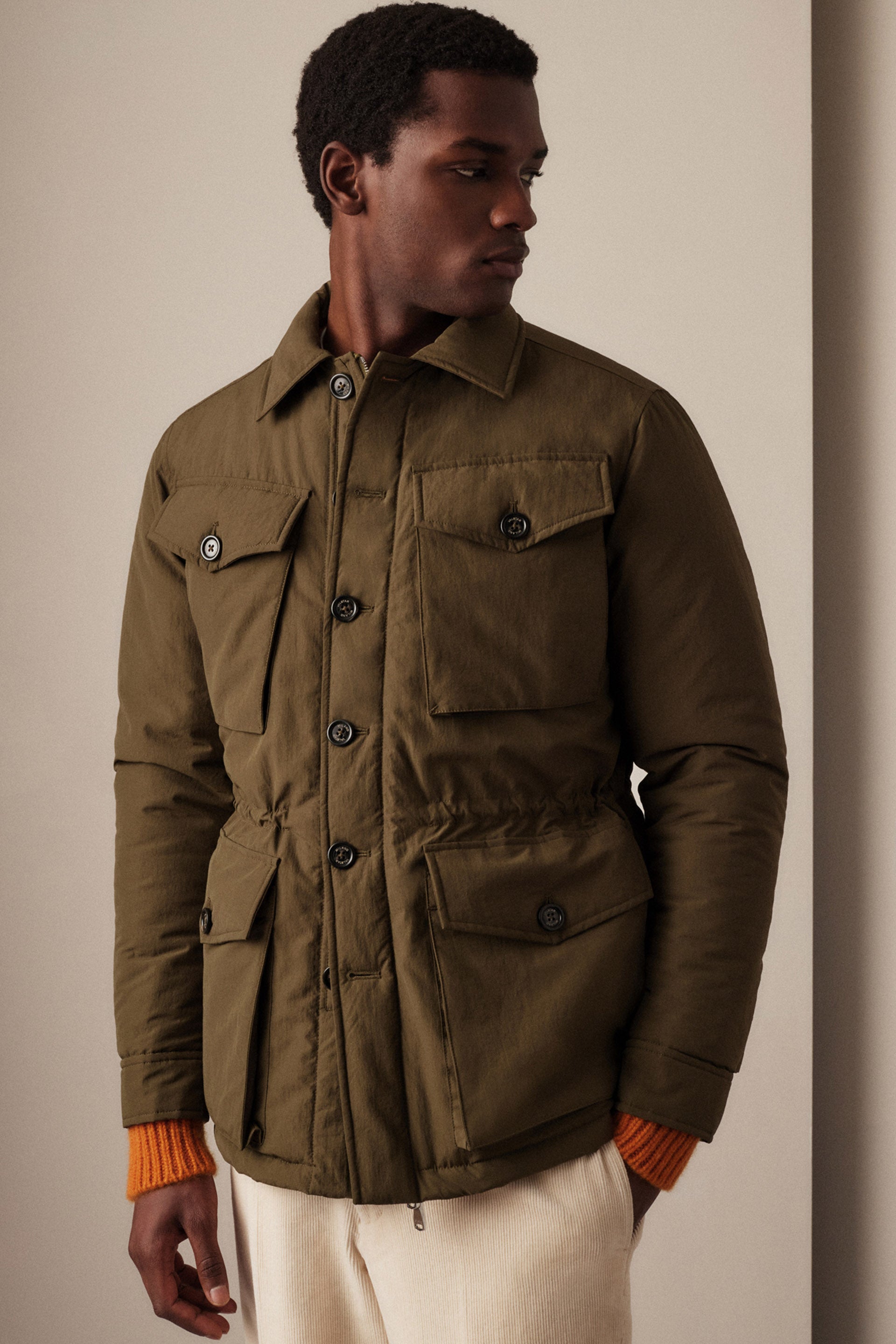 FIELD JACKET, IMBOTTITA, NYLON/COTONE WR - Ficus