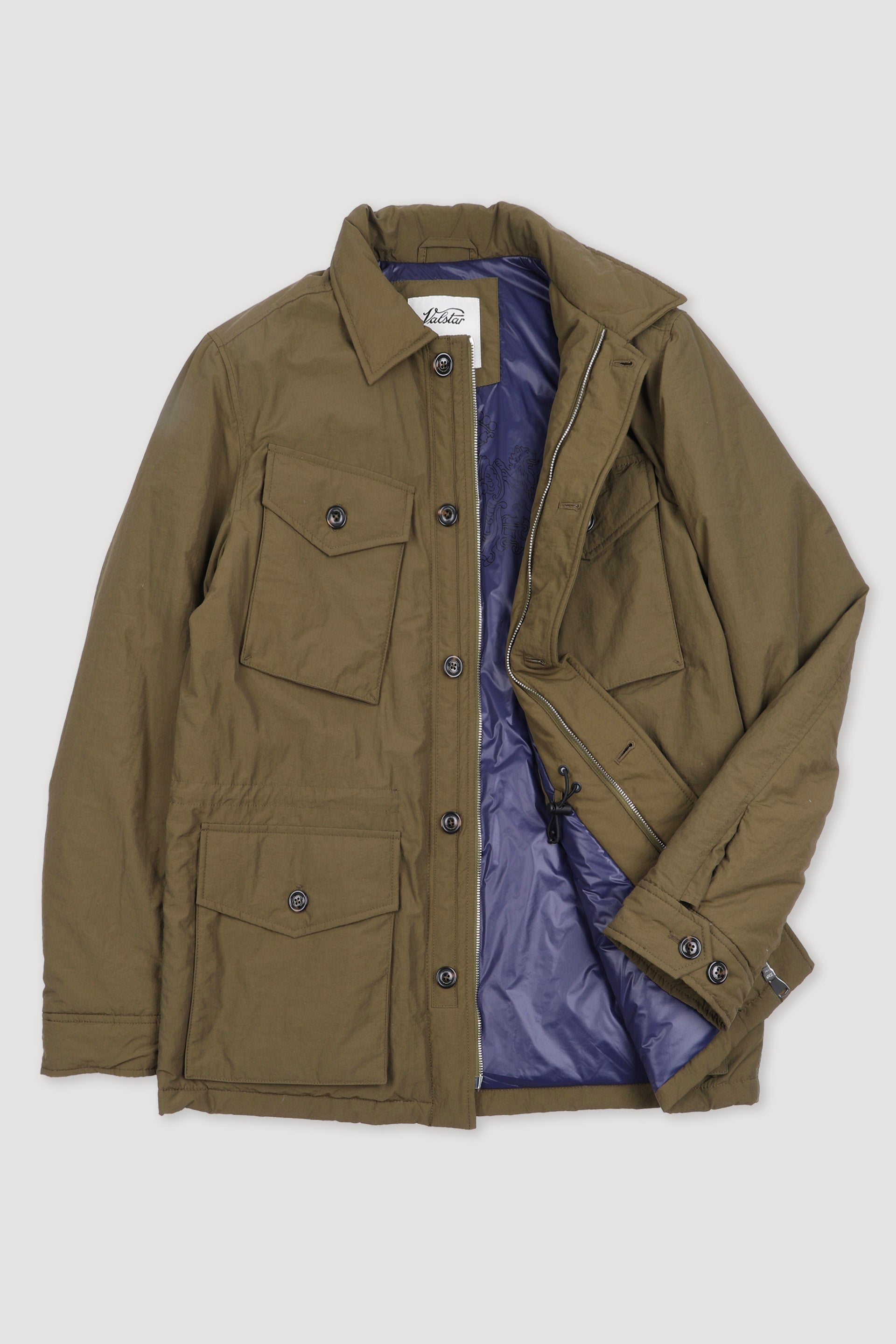 FIELD JACKET, IMBOTTITA, NYLON/COTONE WR - Ficus