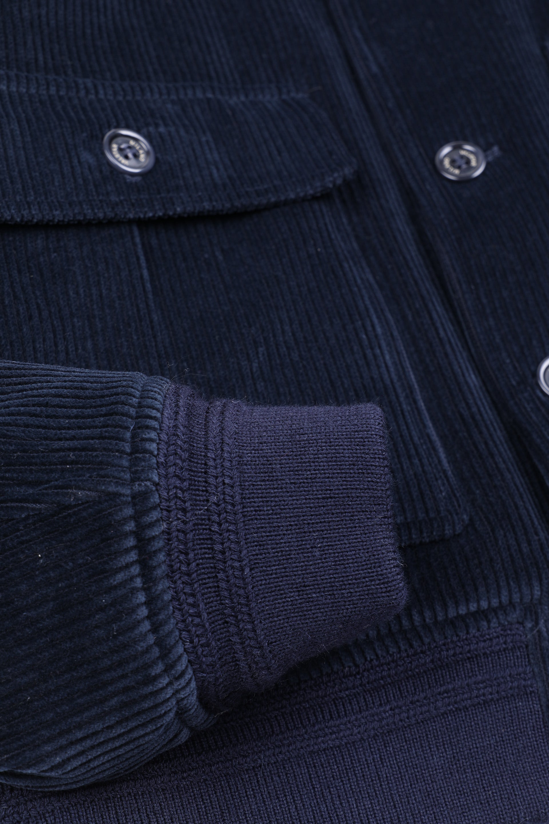 GIUBBOTTO FODERATO IN PURA LANA VERGINE WR - Navy blue