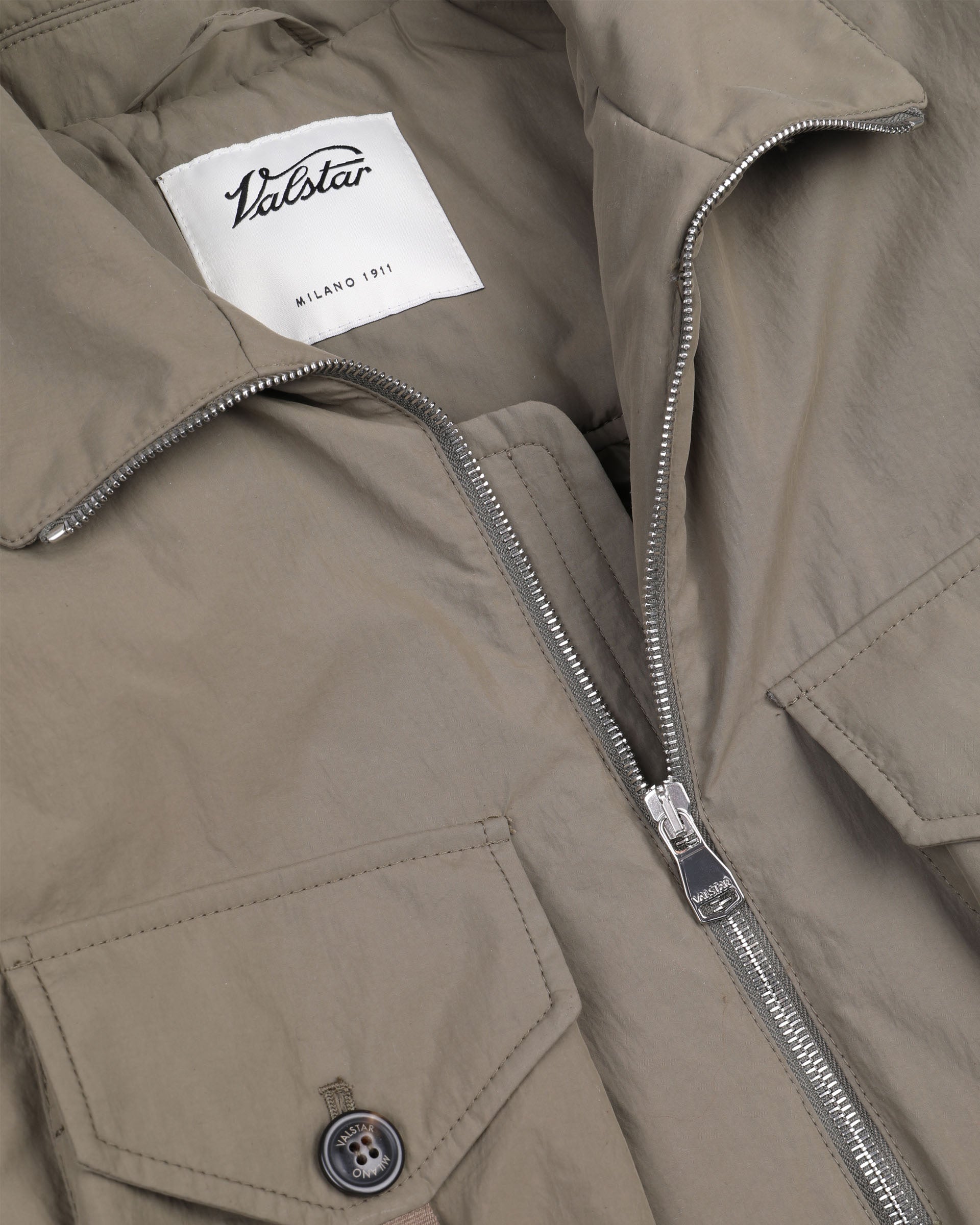 Field jacket George in tessuto tecnico water repellent imbottita. Verde - Ficus