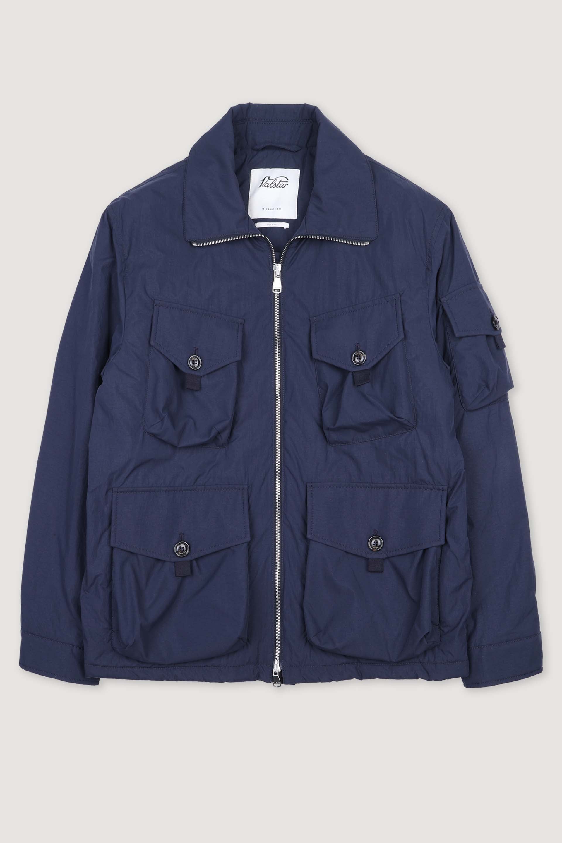 GEORGE FIELD JKT , IMBOTTITA, WR NYLON - Navy blue