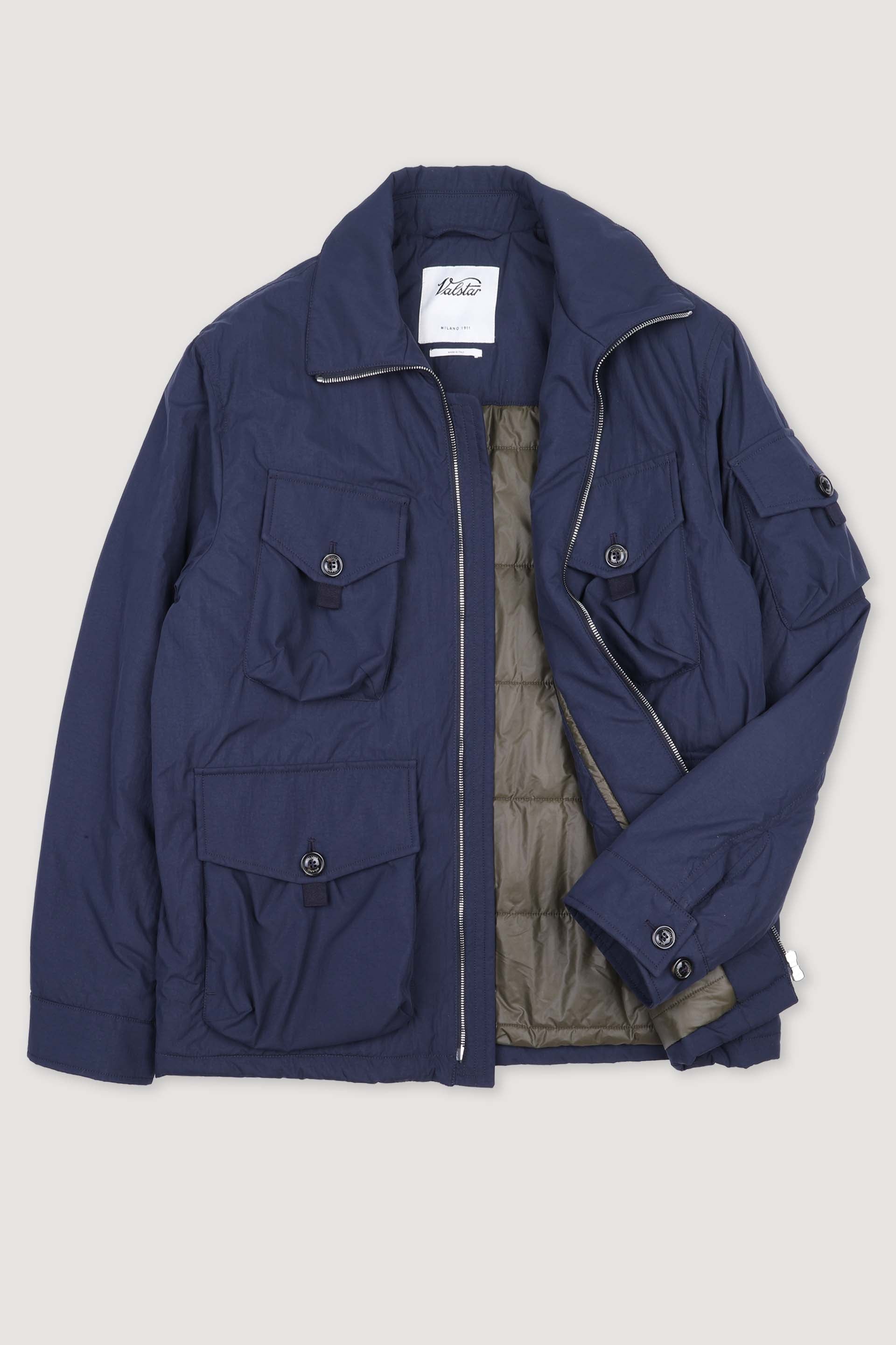 GEORGE FIELD JKT , IMBOTTITA, WR NYLON - Navy blue