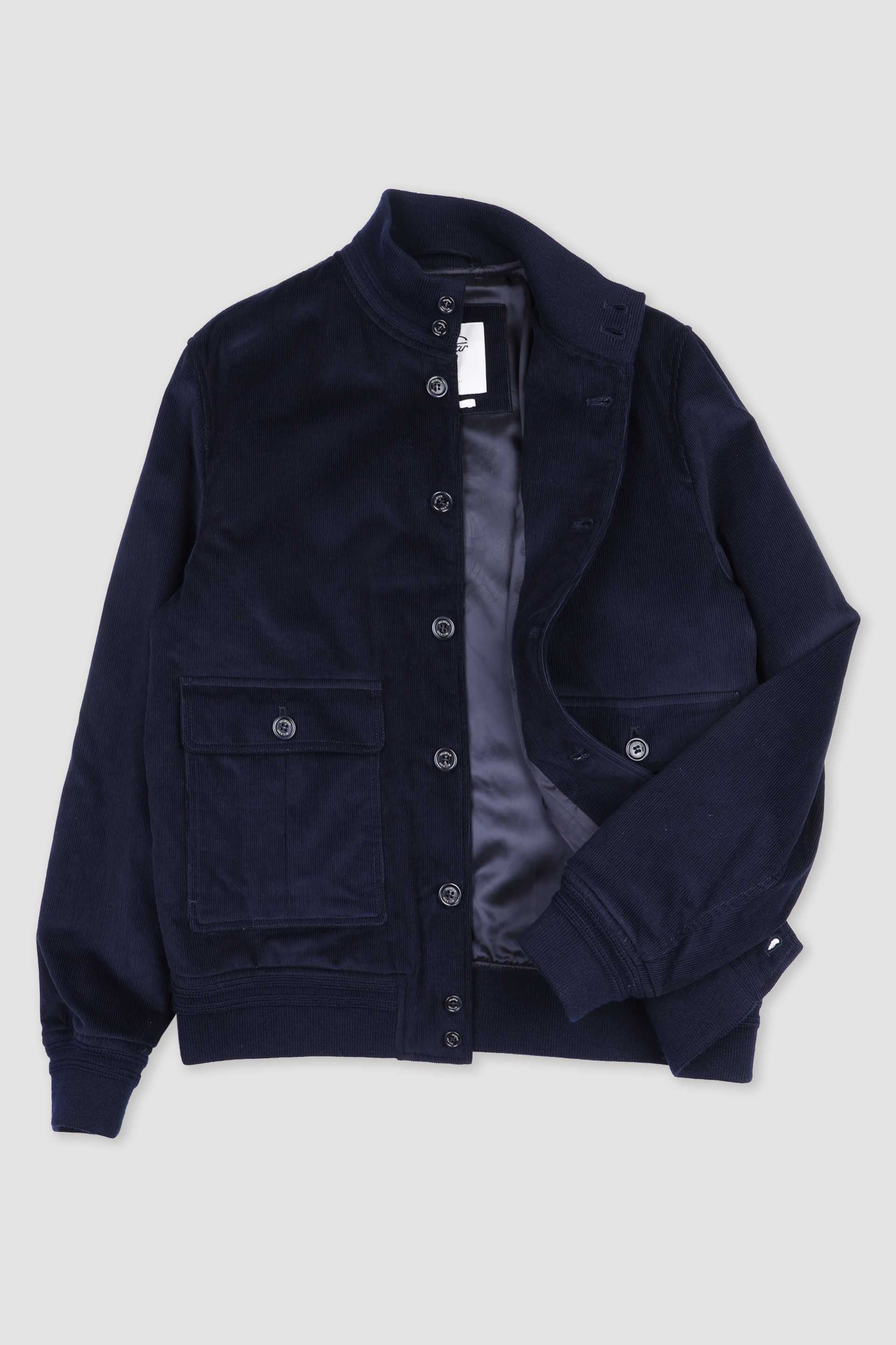 VALSTARINO / ブルゾン/MADE IN ITALY/イタリア製/44/コットン/NVY Padded Valstarino jacket in cotton corduroy. Blue - Navy