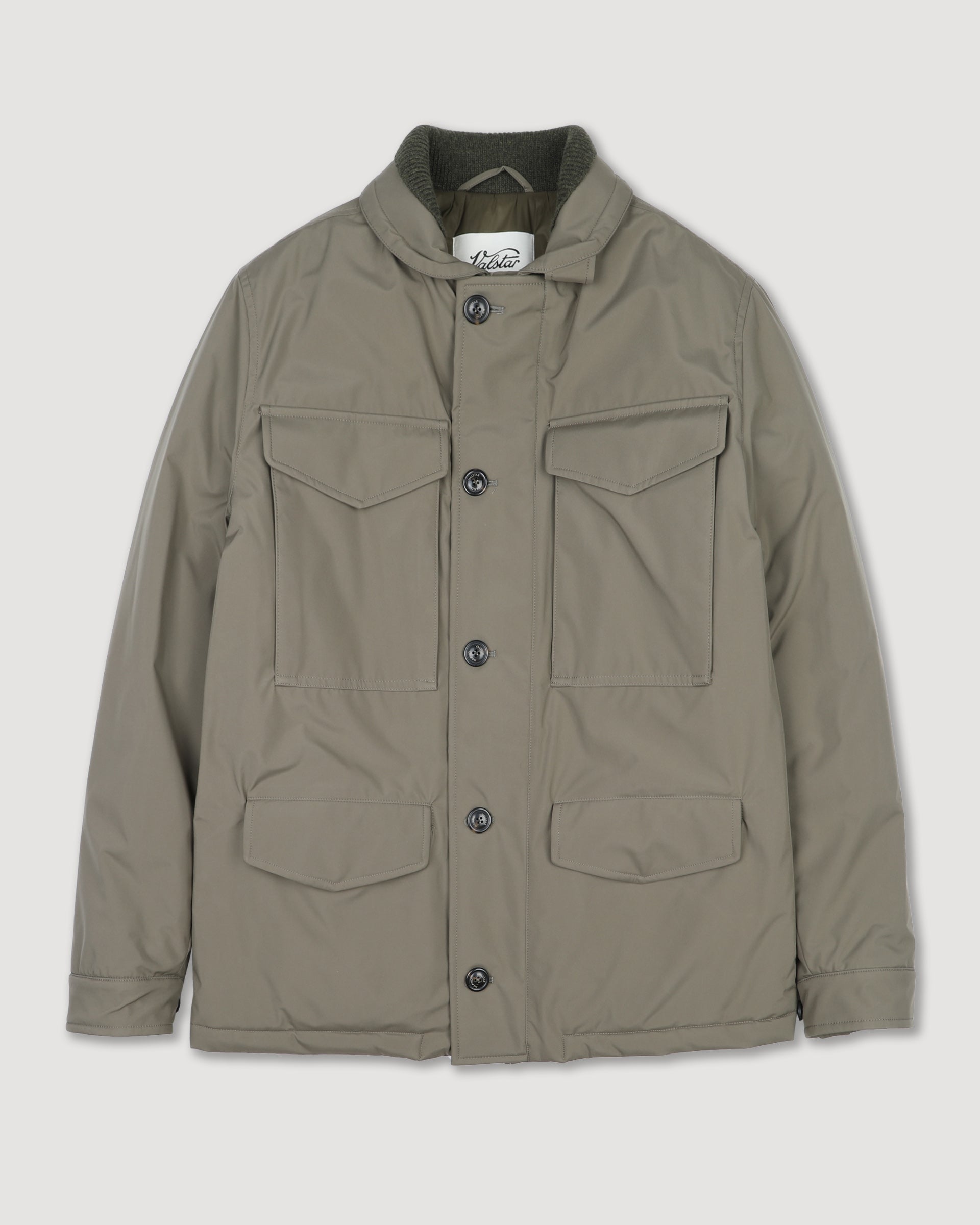 Field Jacket Loyal in tessuto tecnico di microfibra waterproof, imbottita. Verde - Cappero