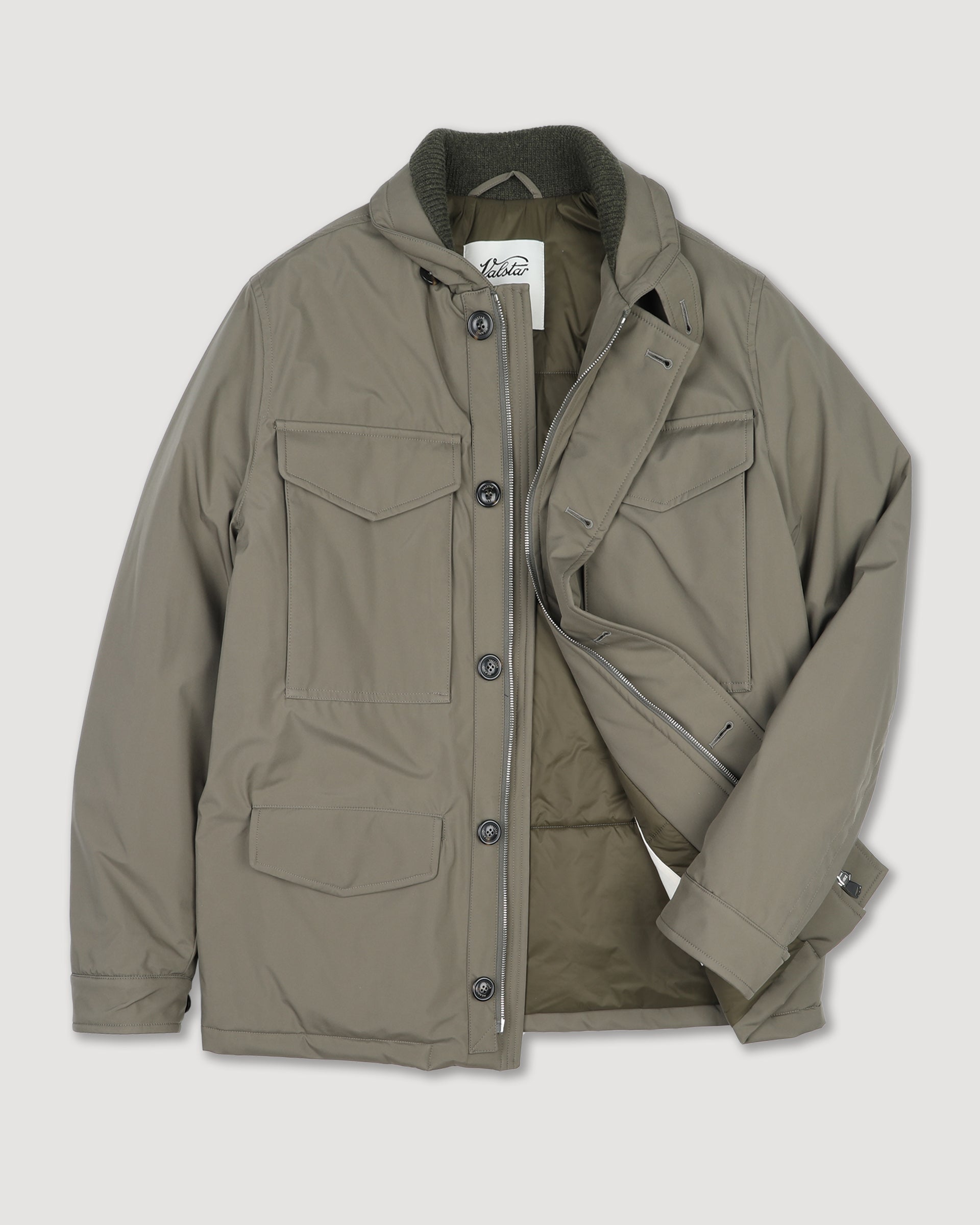 Field Jacket Loyal in tessuto tecnico di microfibra waterproof, imbottita. Verde - Cappero
