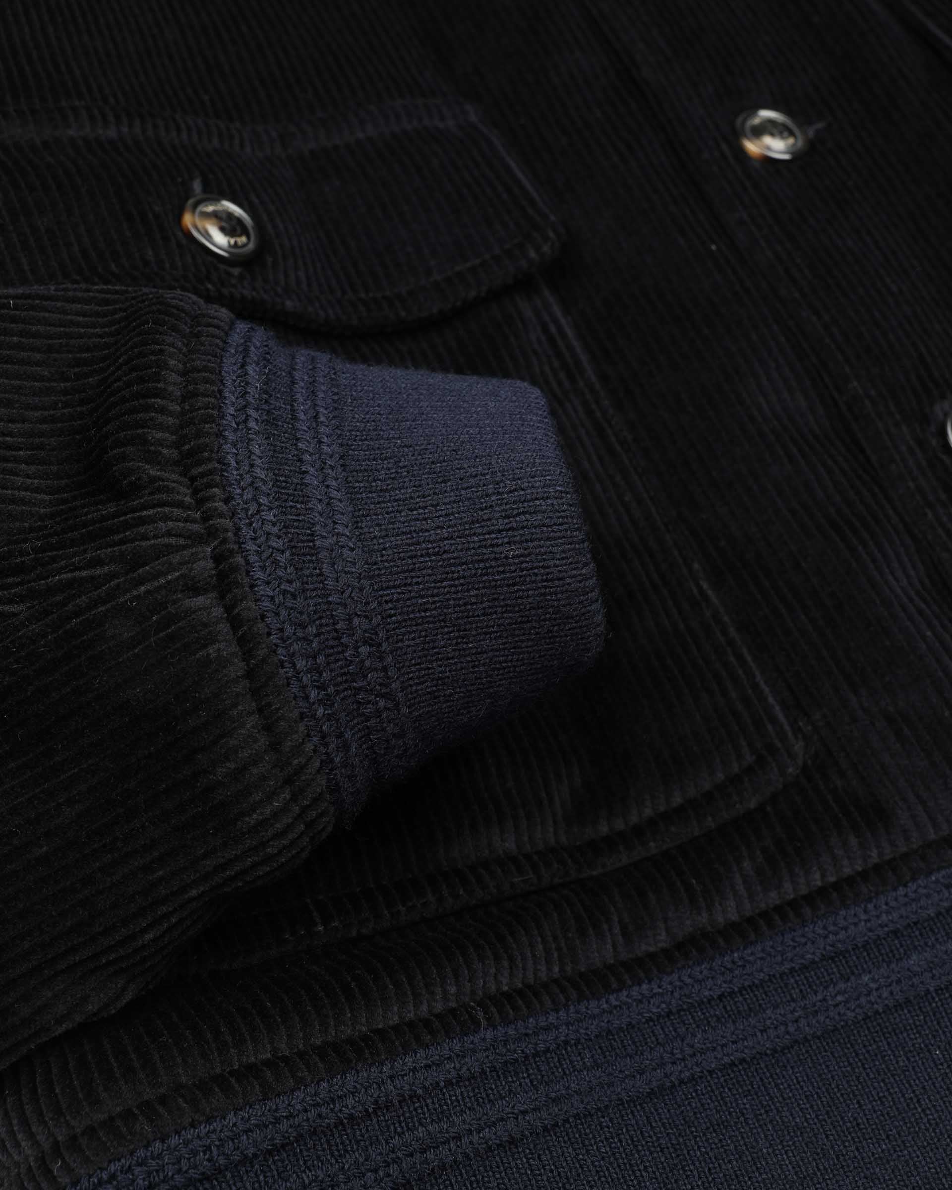 Giubbotto Valstarino in velluto a coste di cotone stretch, imbottito. Blu - Navy