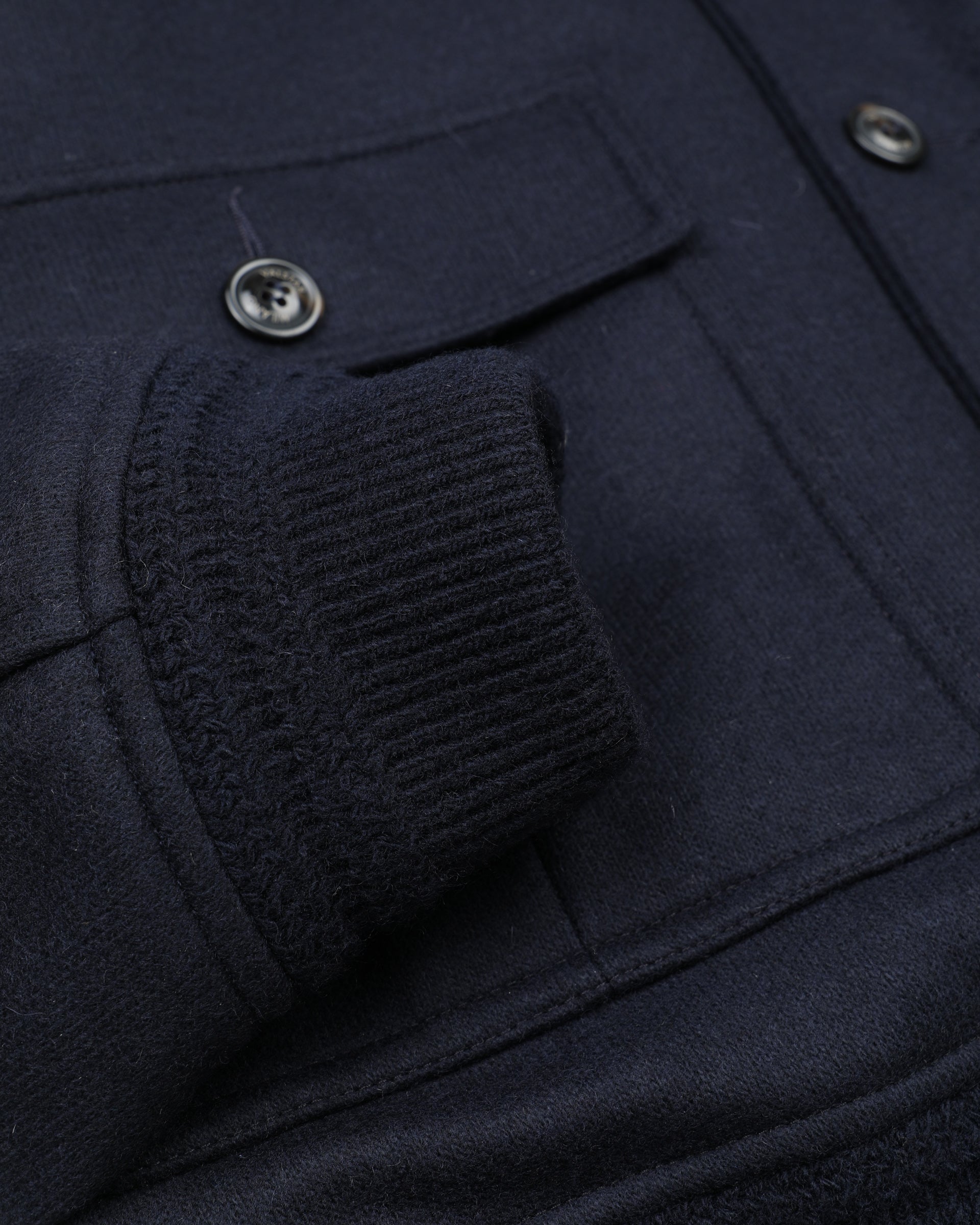 Giubbotto Valstarino in panno/jersey in misto lana con gilet interno trapuntato staccabile. Blu - Navy/Military green