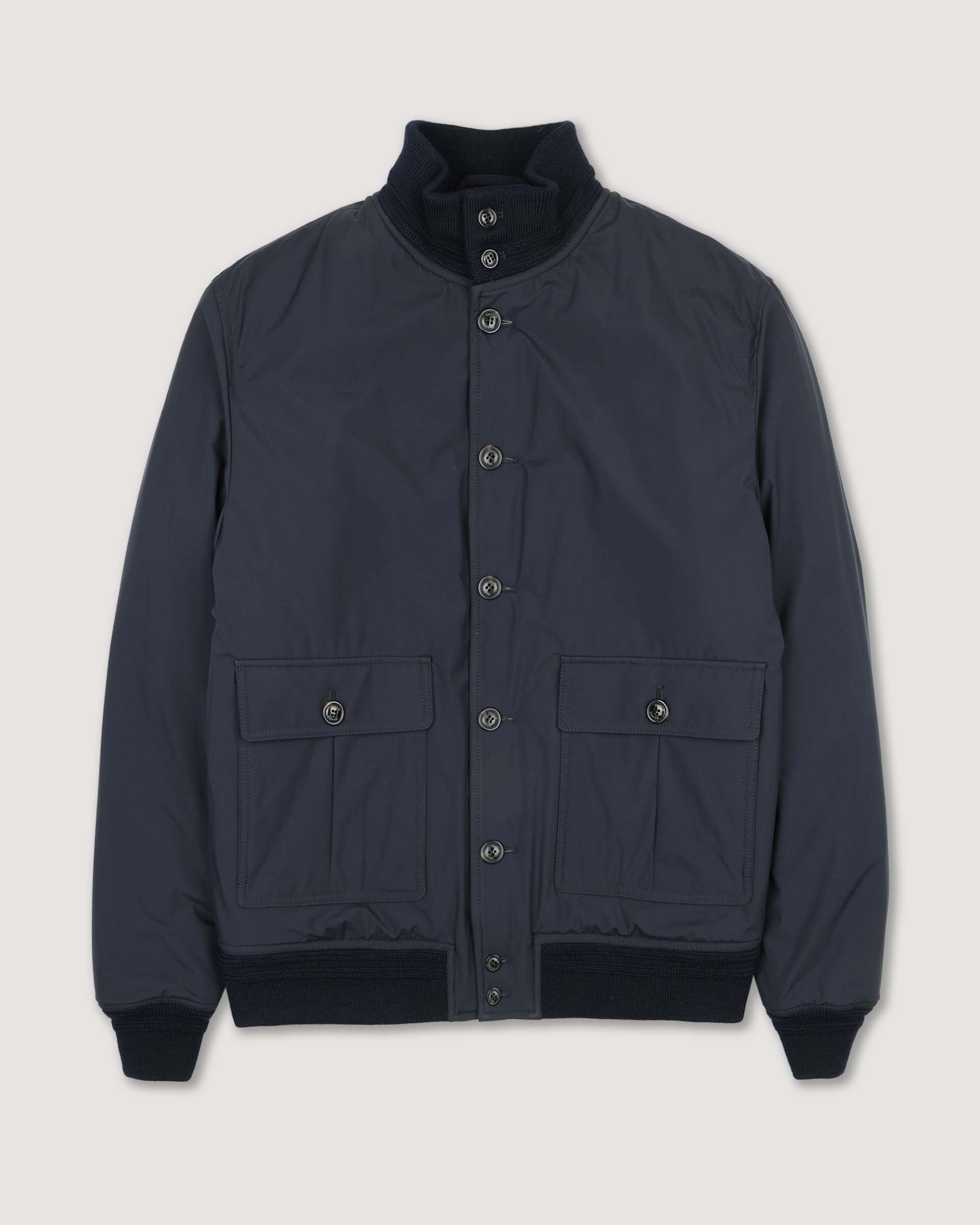 Giubbotto Valstarino in microfibra waterproof, imbottito. Blu - Navy