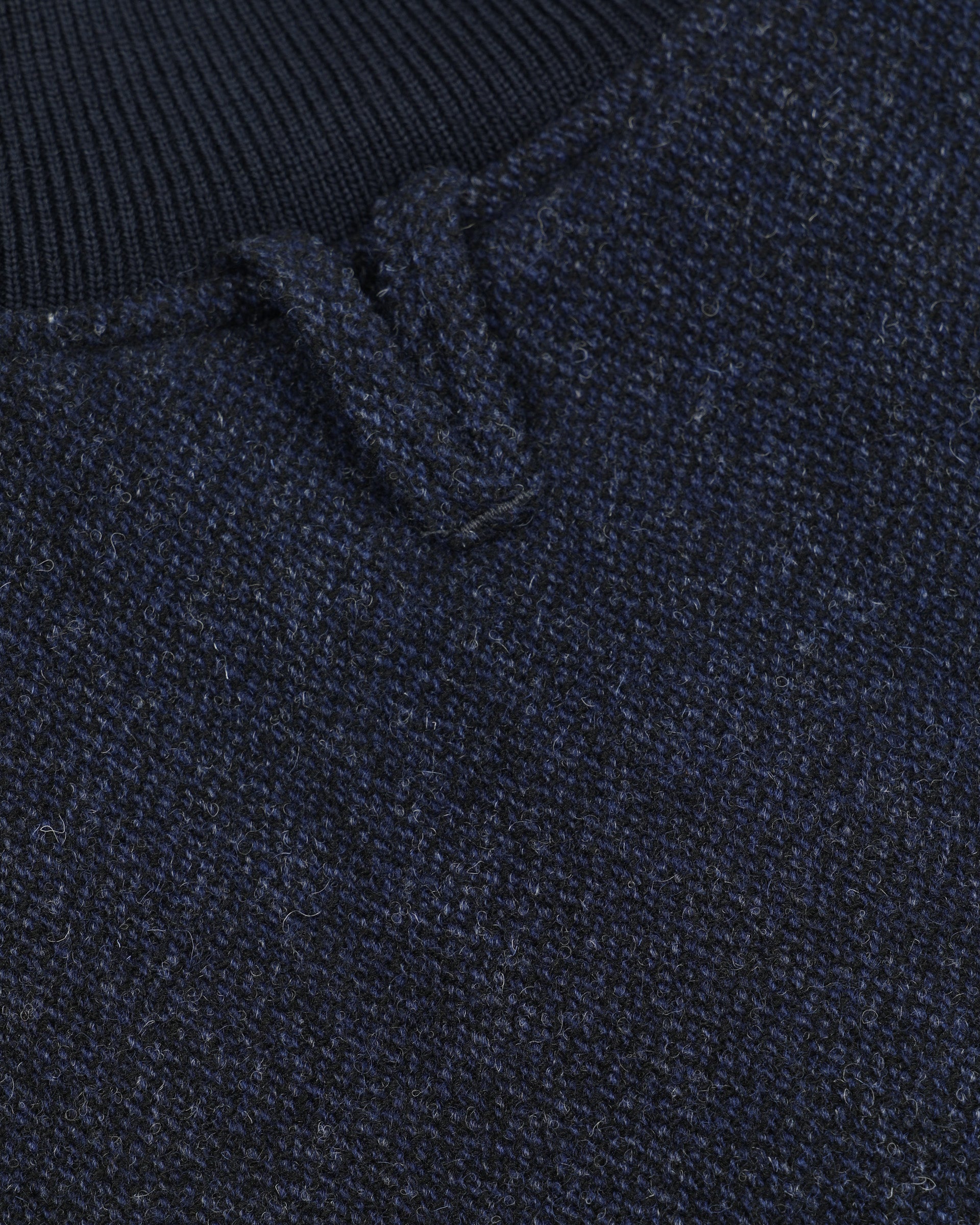 Giubbotto Valstarino in pura lana vergine fantasia broken twill, imbottito. Blu - Navy/Bluette
