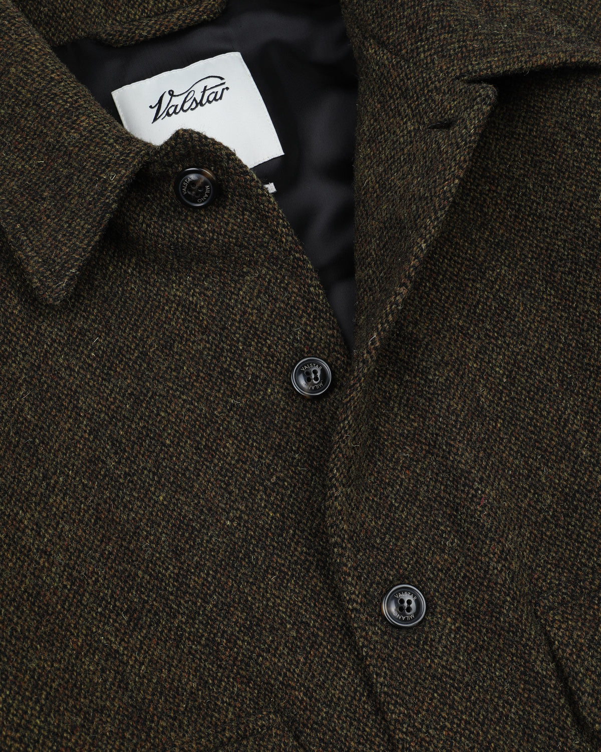 Bomber Colin in pura lana vergine fantasia broken twill, imbottito. Verde - Militare/Tabacco