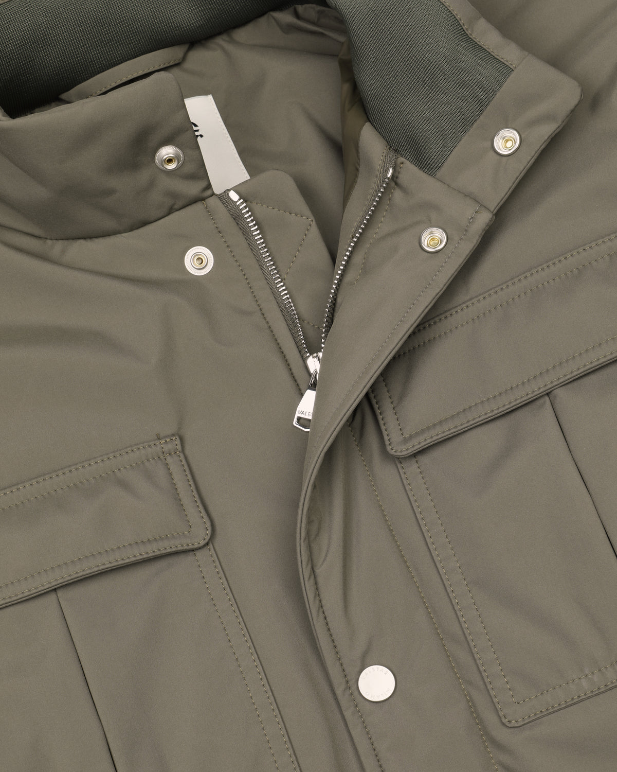 Field jacket Brera in microfibra accoppiata a 3 strati water-proof, imbottita. Verde - Cappero
