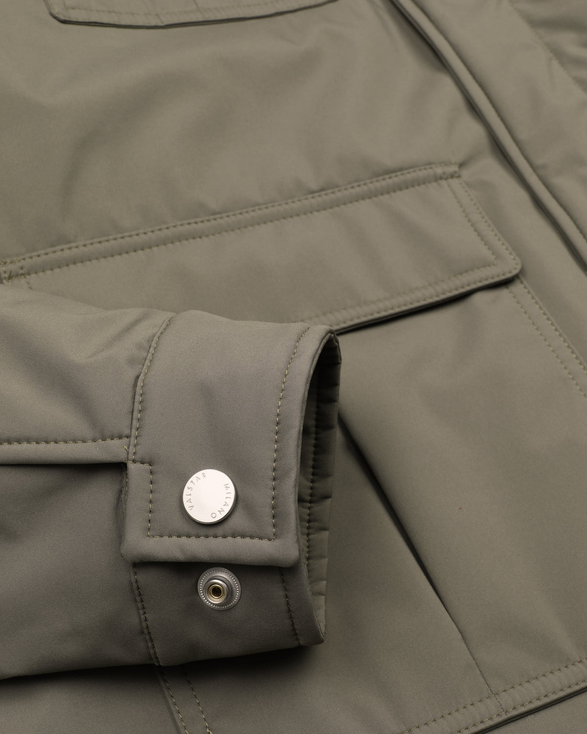 Field jacket Brera in microfibra accoppiata a 3 strati water-proof, imbottita. Verde - Cappero