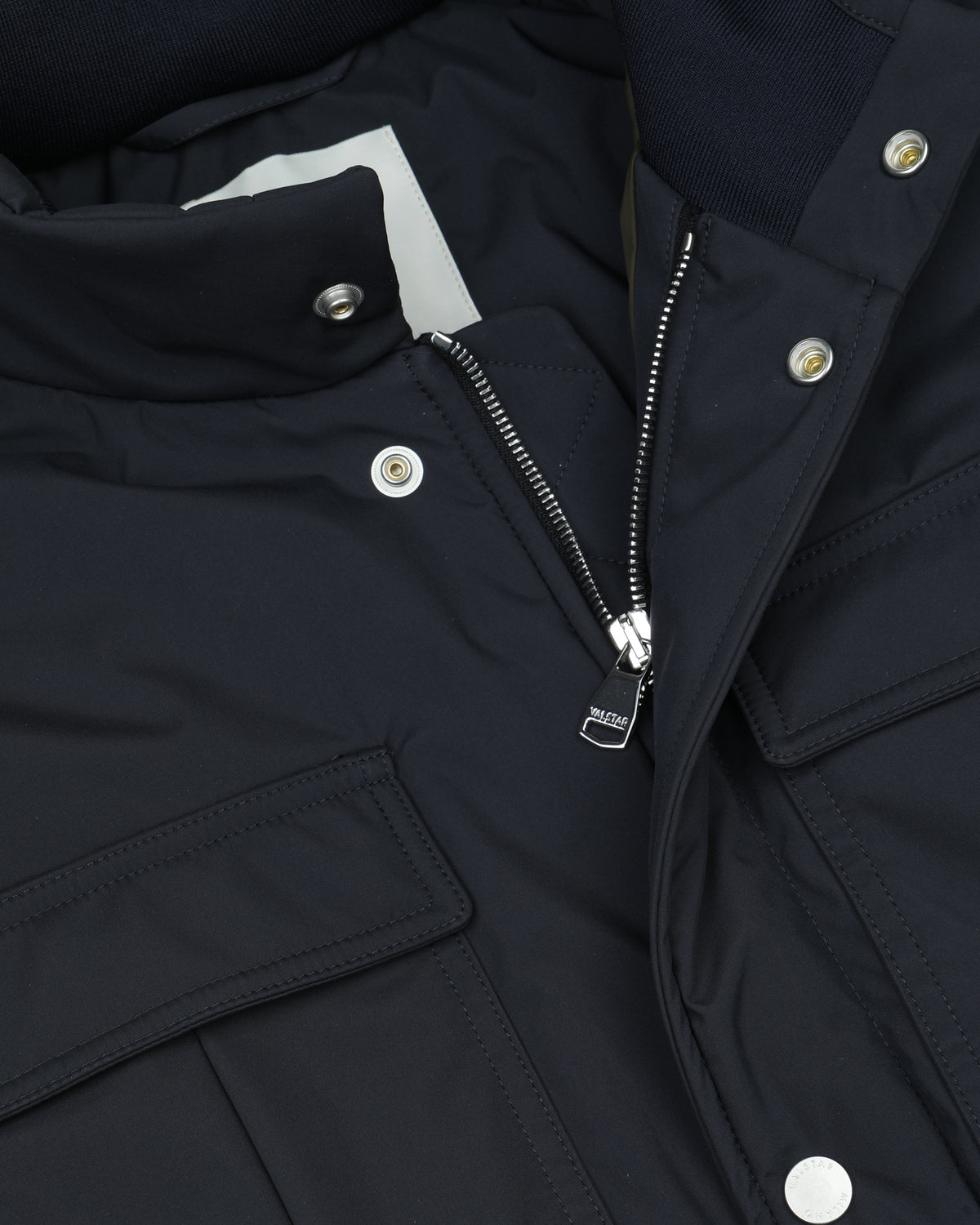 Field jacket Brera in microfibra accoppiata a 3 strati water-proof, imbottita. Blu - Navy