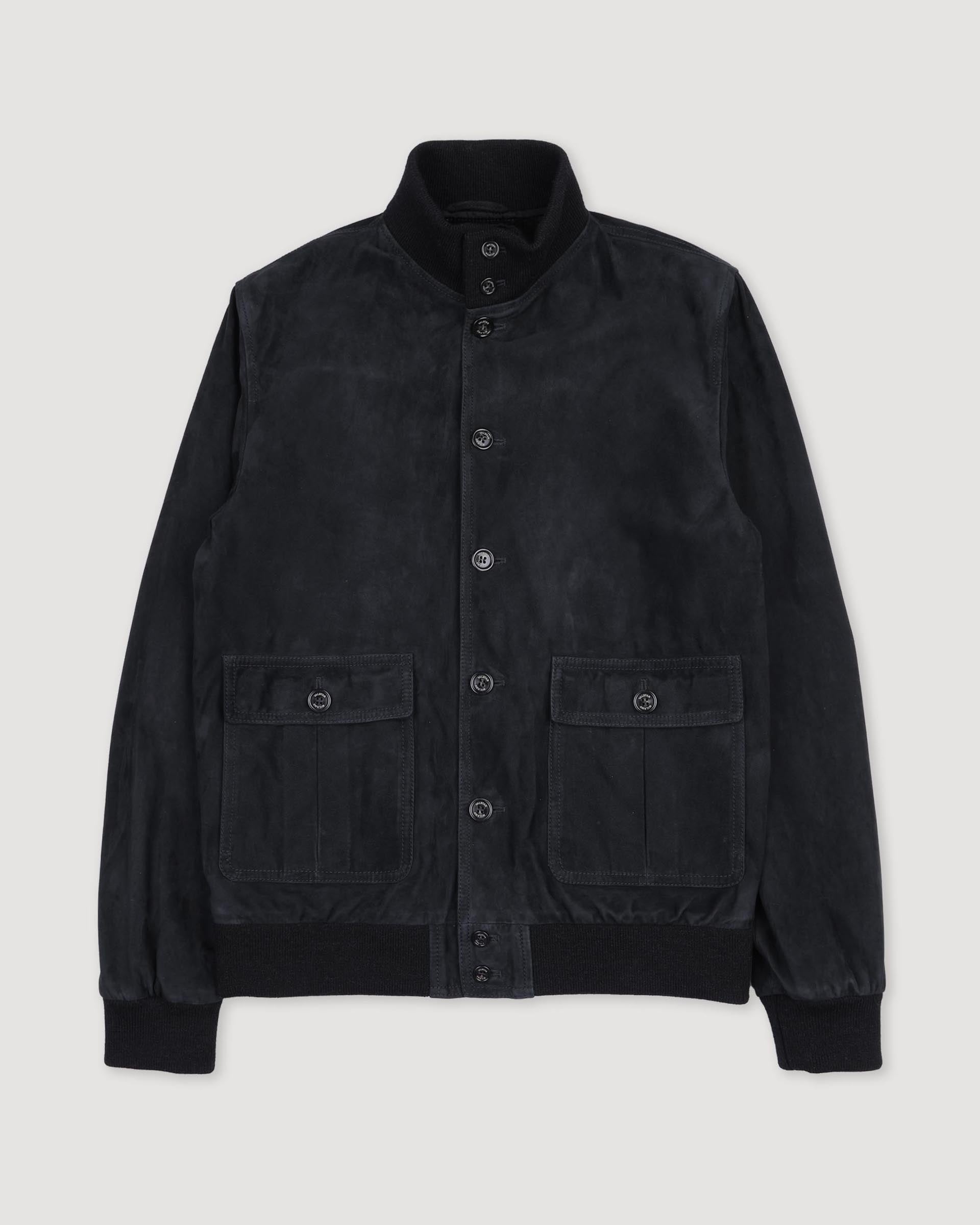 Giubbotto Valstarino in suede, foderato - Nero scarico
