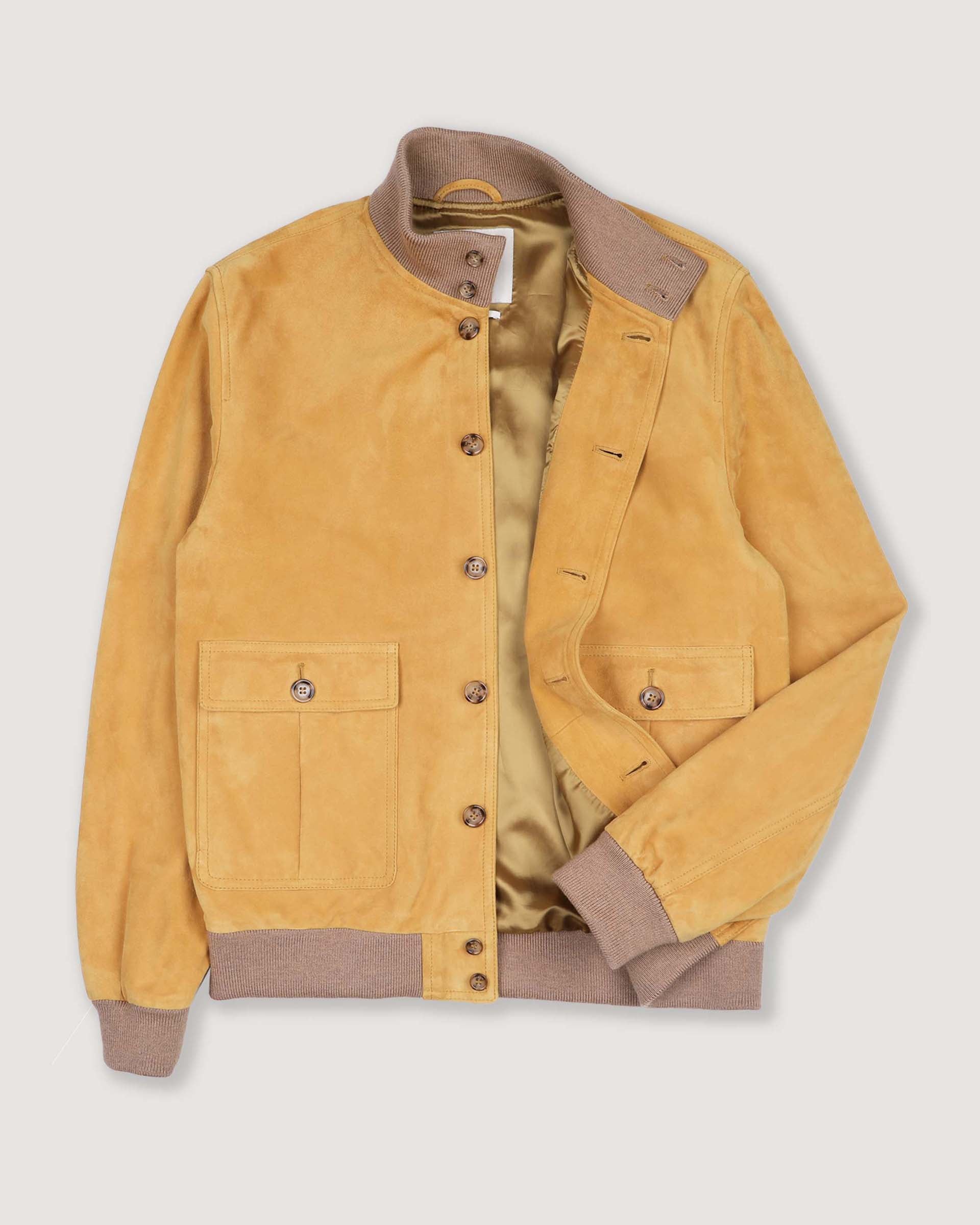 Giubbotto Valstarino in suede, foderato - Giallo