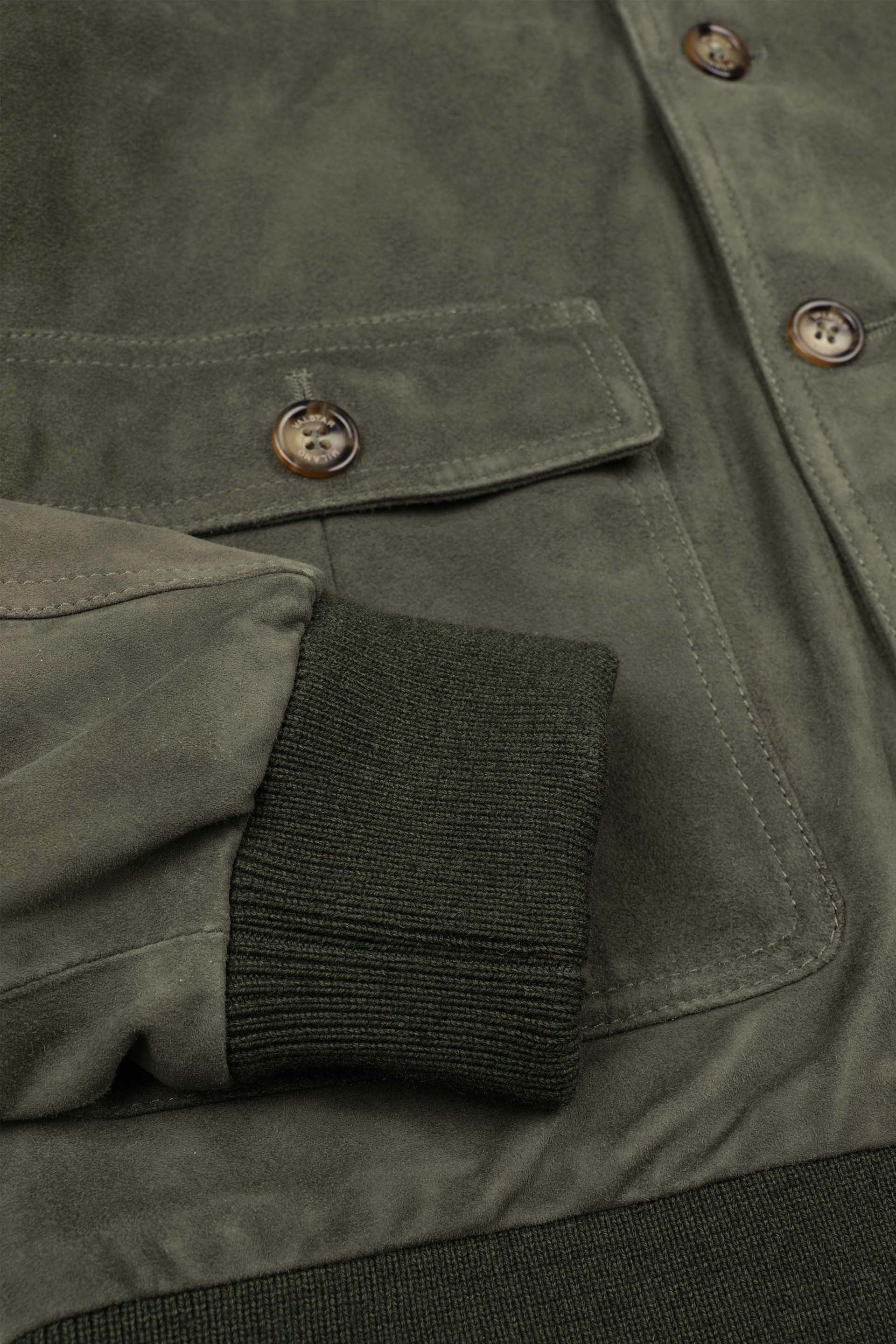 Giubbotto Valstarino in suede, foderato. - Felce