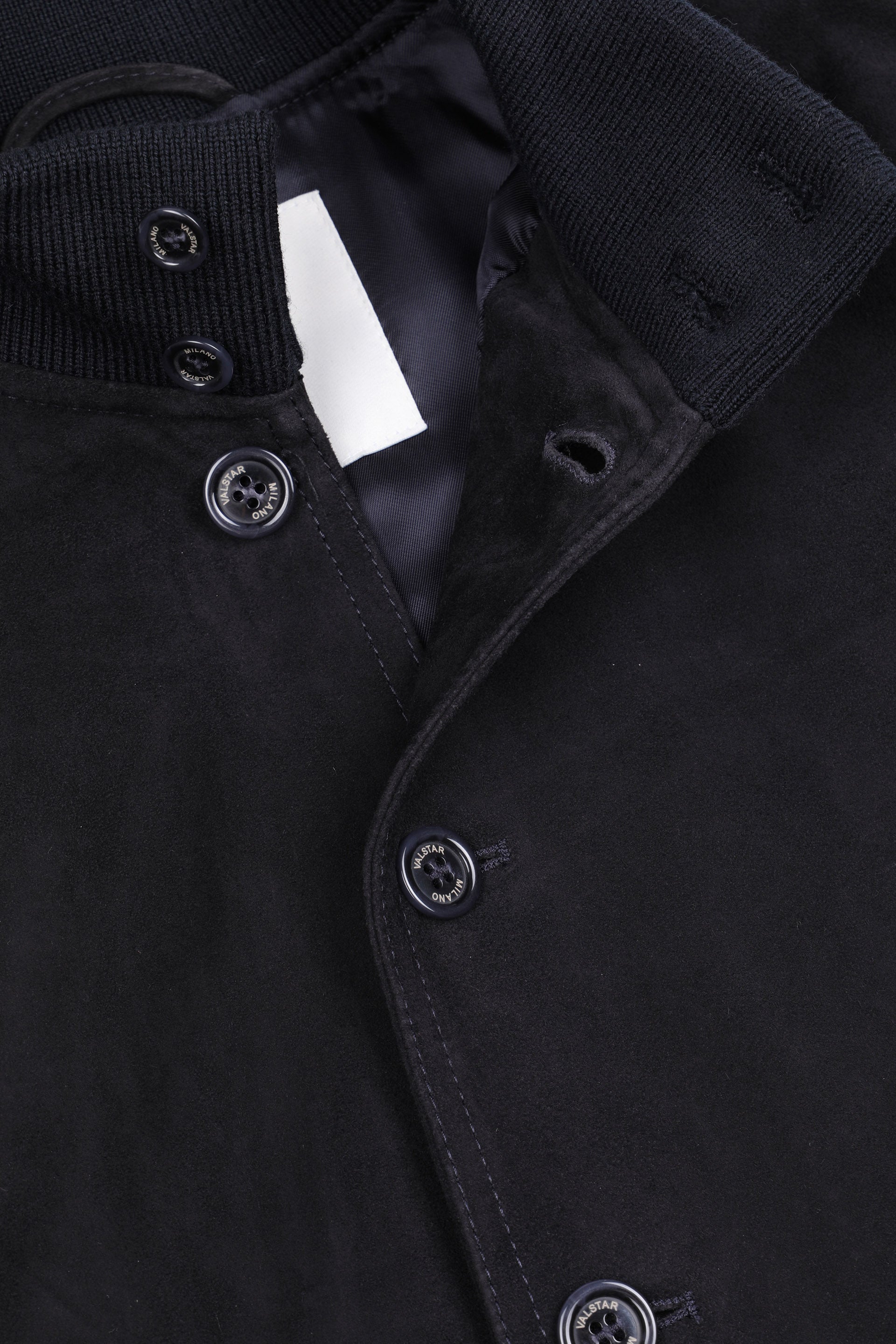 Giubbotto Valstarino in suede, foderato. - Dark blue